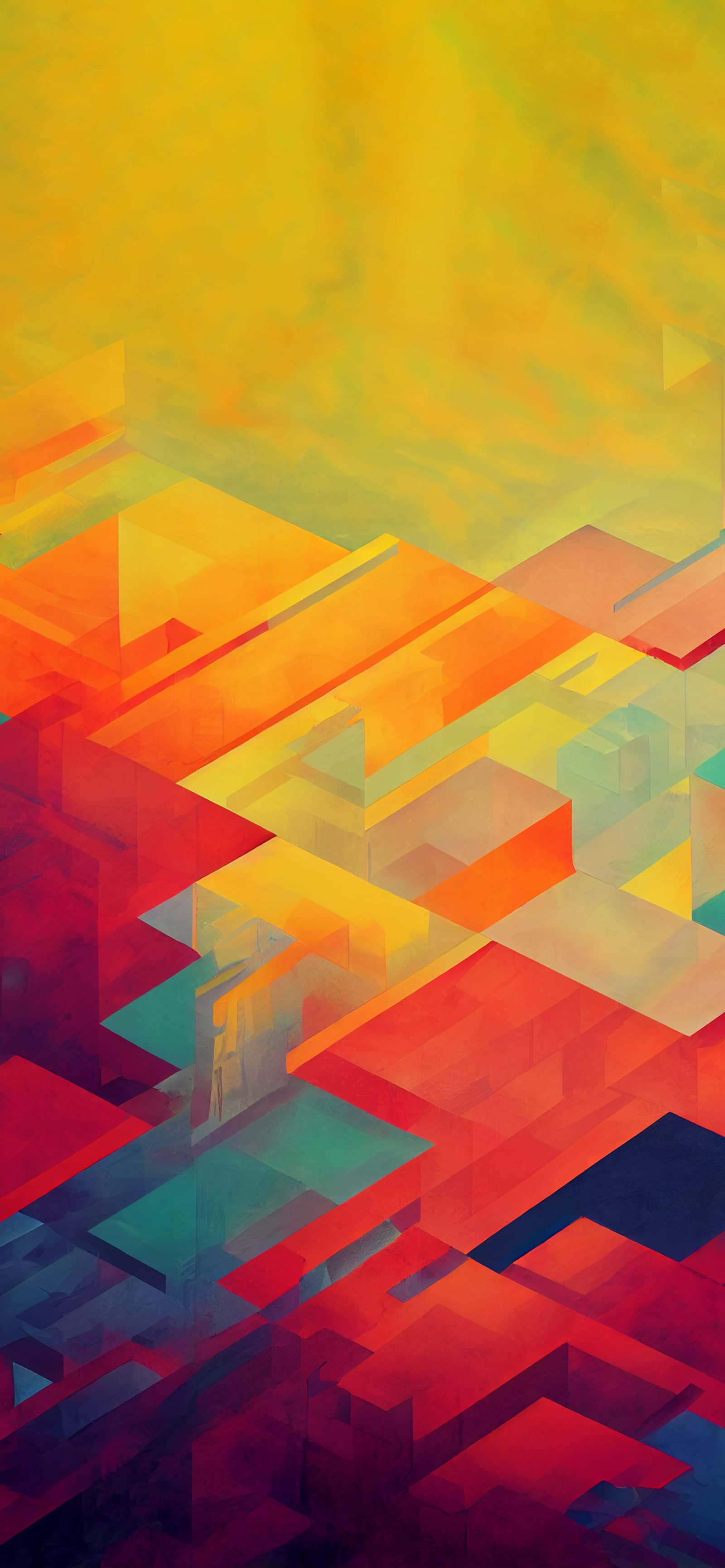 Geometric Color Field - Pro phone wallpaper