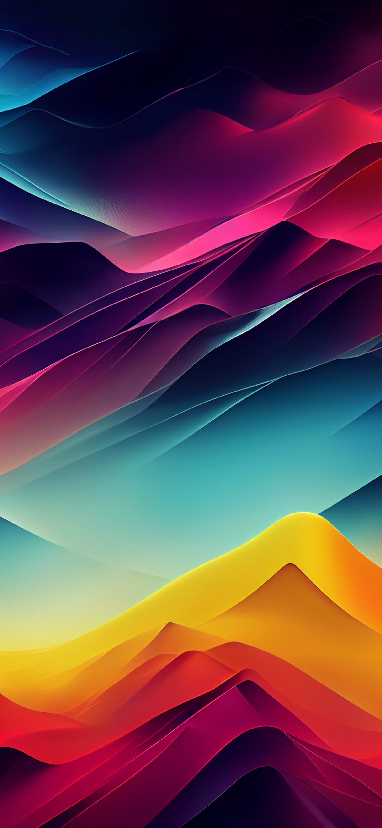 Gradient Mountain Range - Pro phone wallpaper