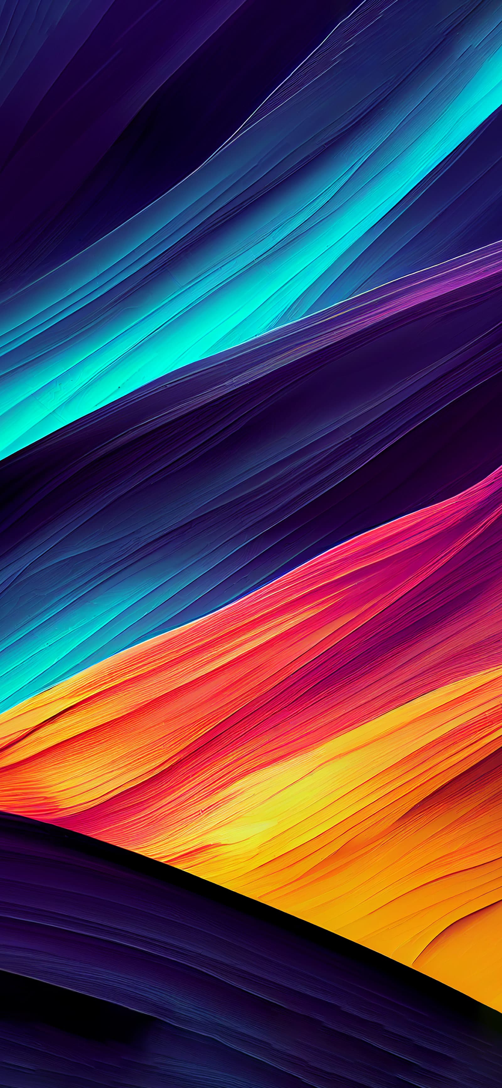 Layered Color Waves - Pro phone wallpaper