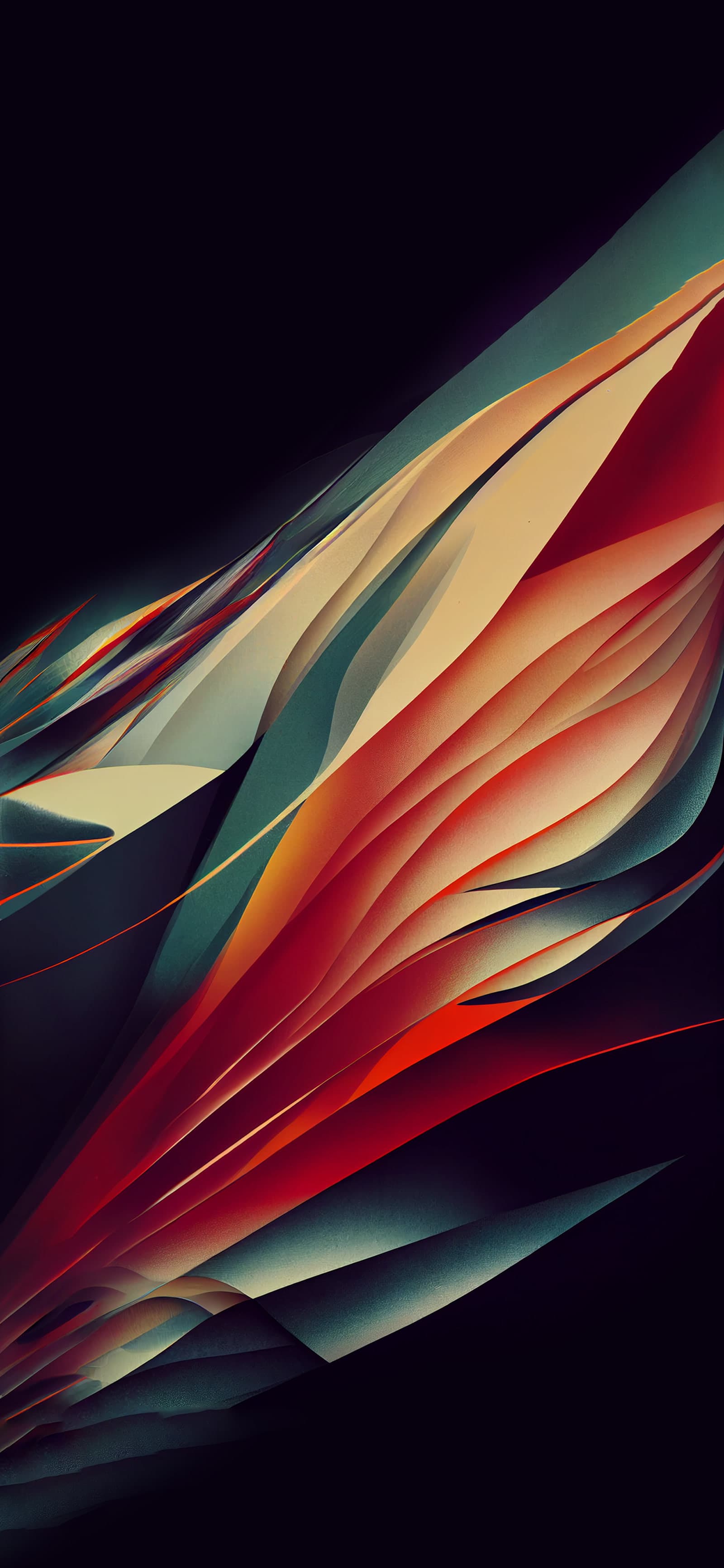 Abstract Crimson Flow - Pro phone wallpaper