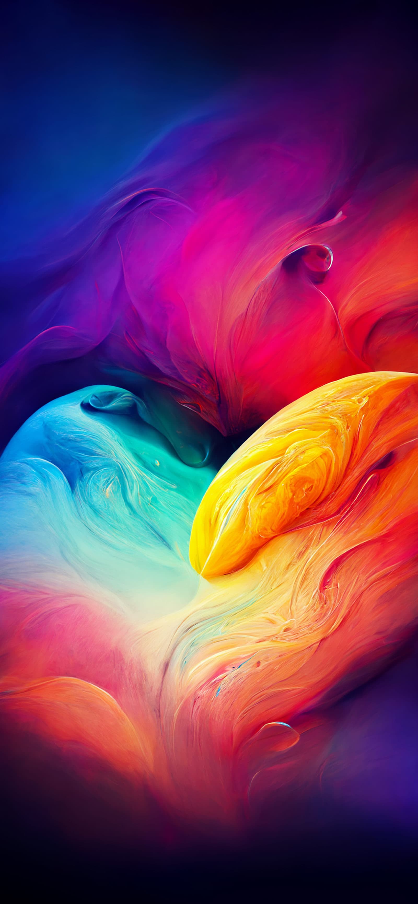 Psychedelic Color Fusion - Pro phone wallpaper