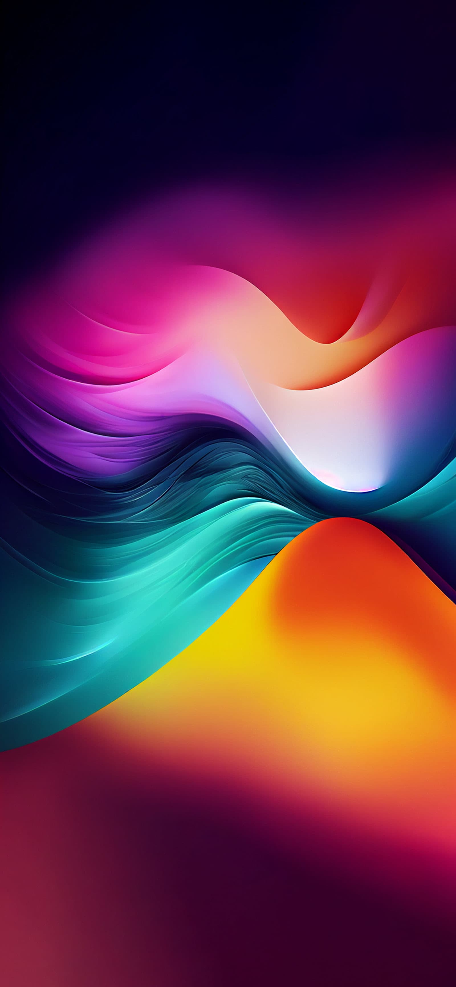 Colorful Abstract Waves - Pro phone wallpaper