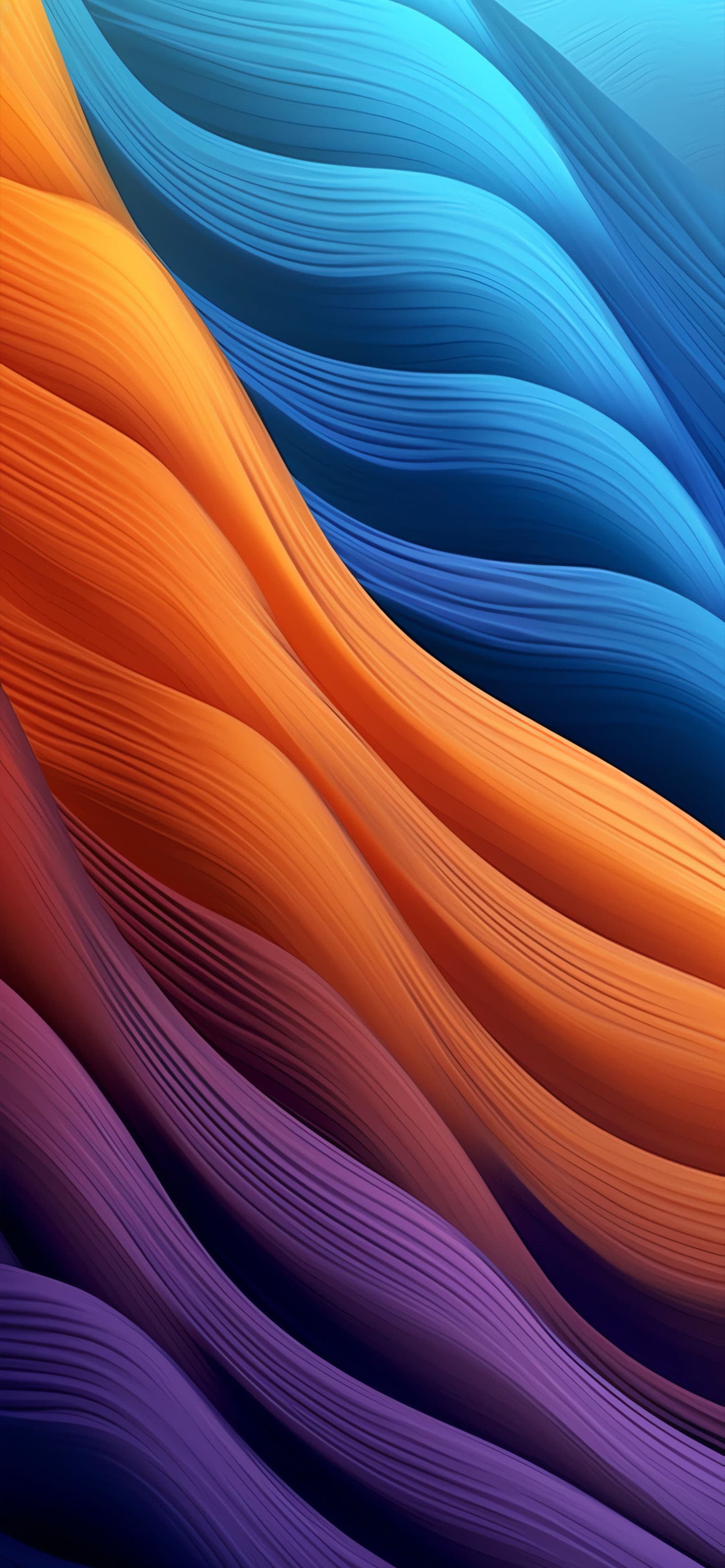 Flowing Ribbon Layers - Pro phone wallpaper