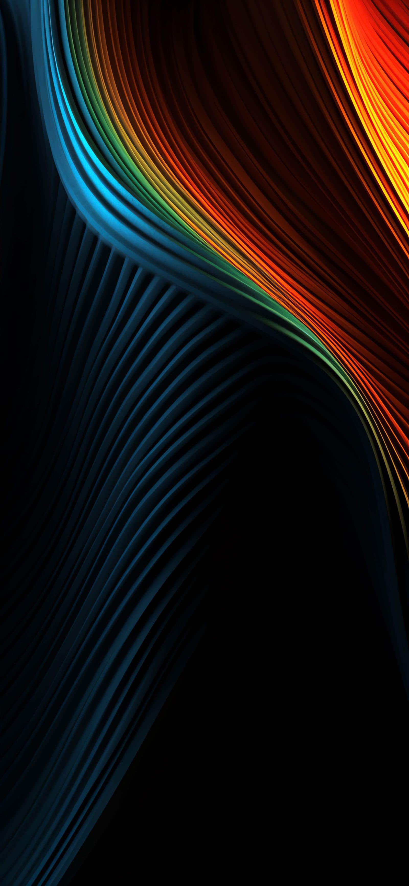 Dark Wavy Lines - Pro phone wallpaper