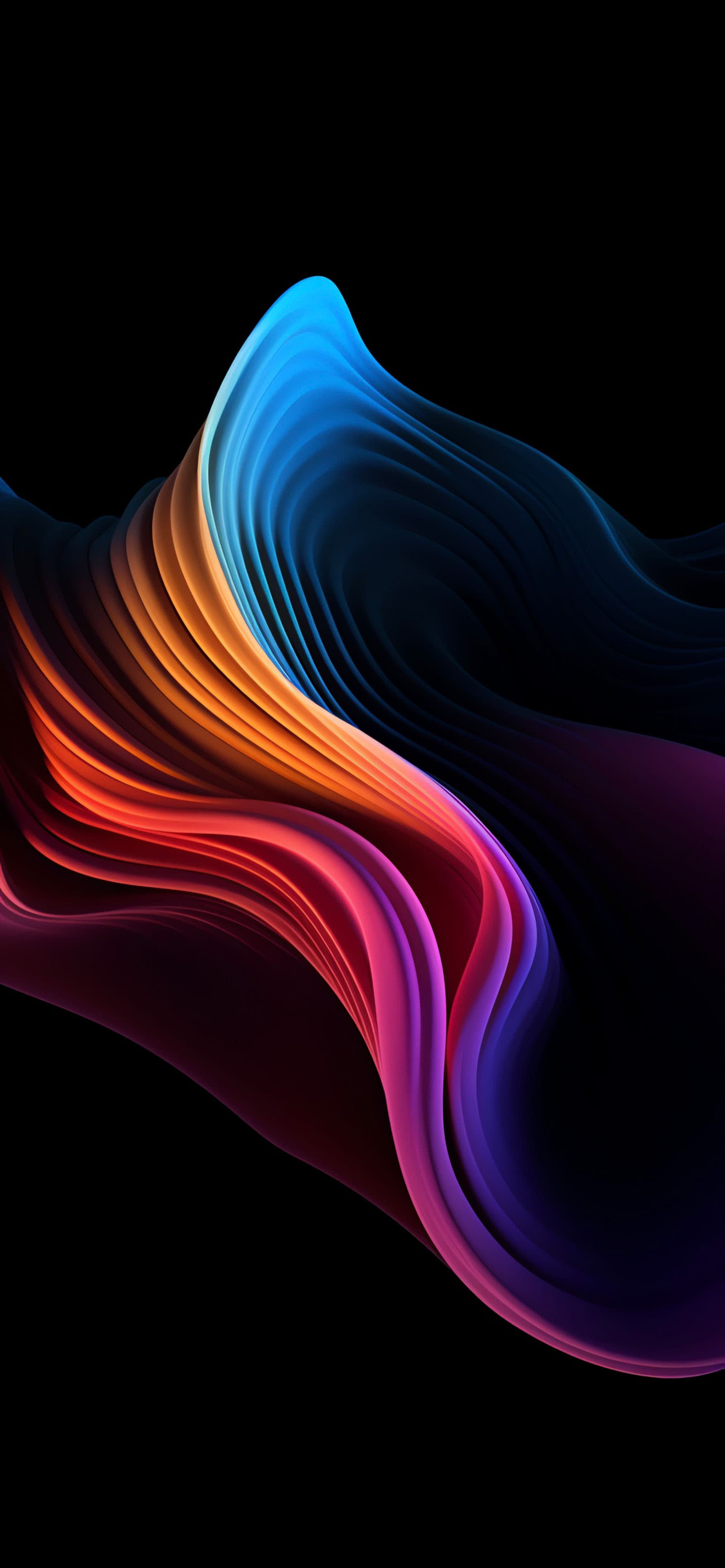 Swirling Color Stream - Pro phone wallpaper