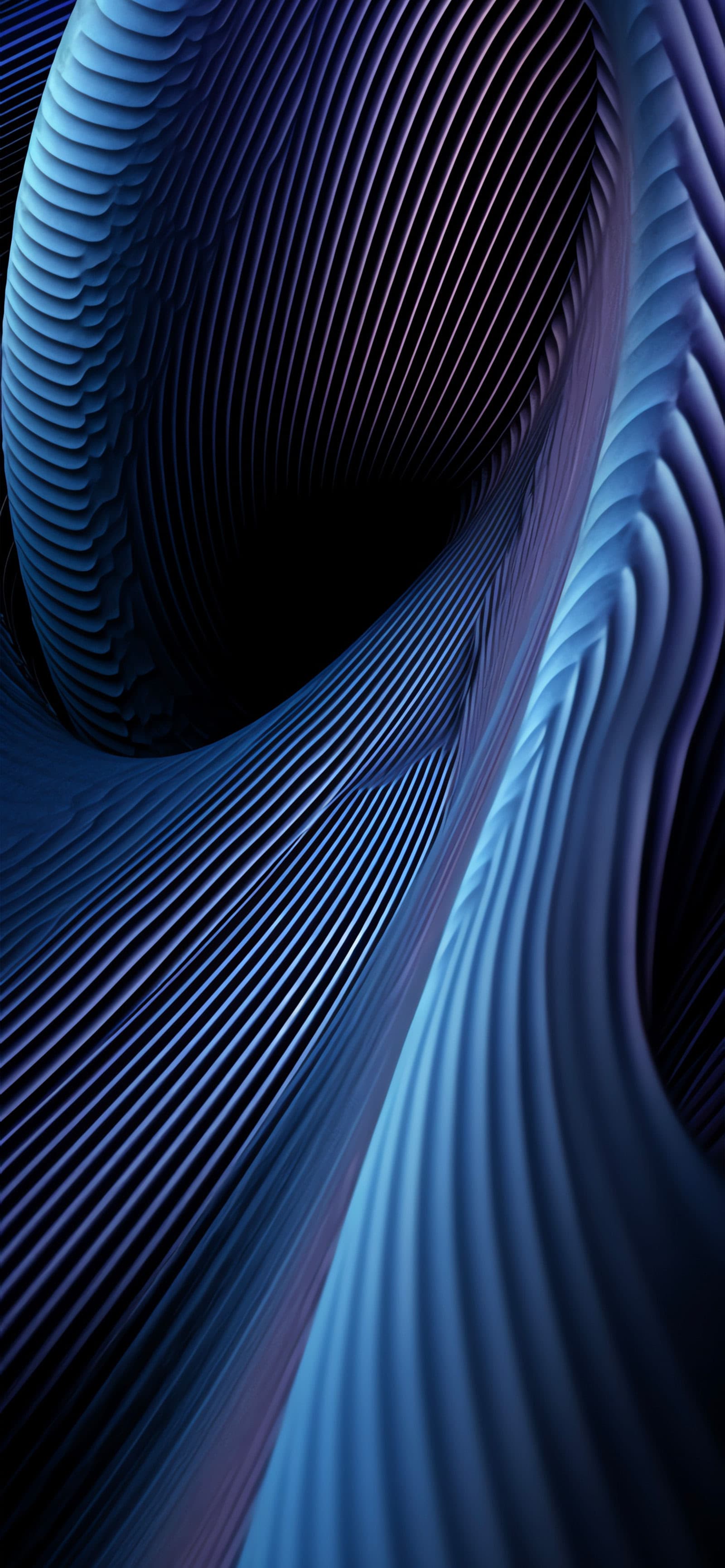 Curved Metal Lines - Pro phone wallpaper