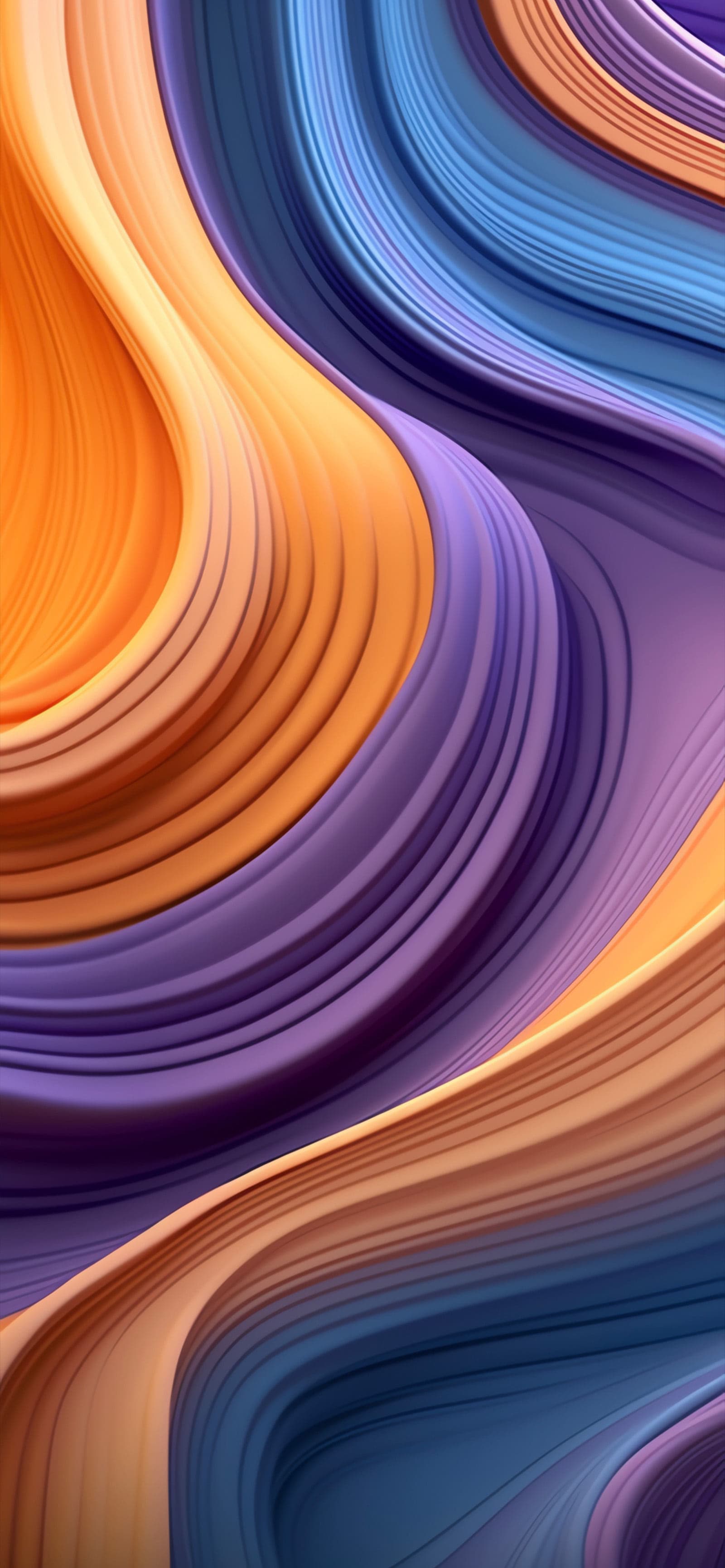 Swirling Color Ribbons - Pro phone wallpaper