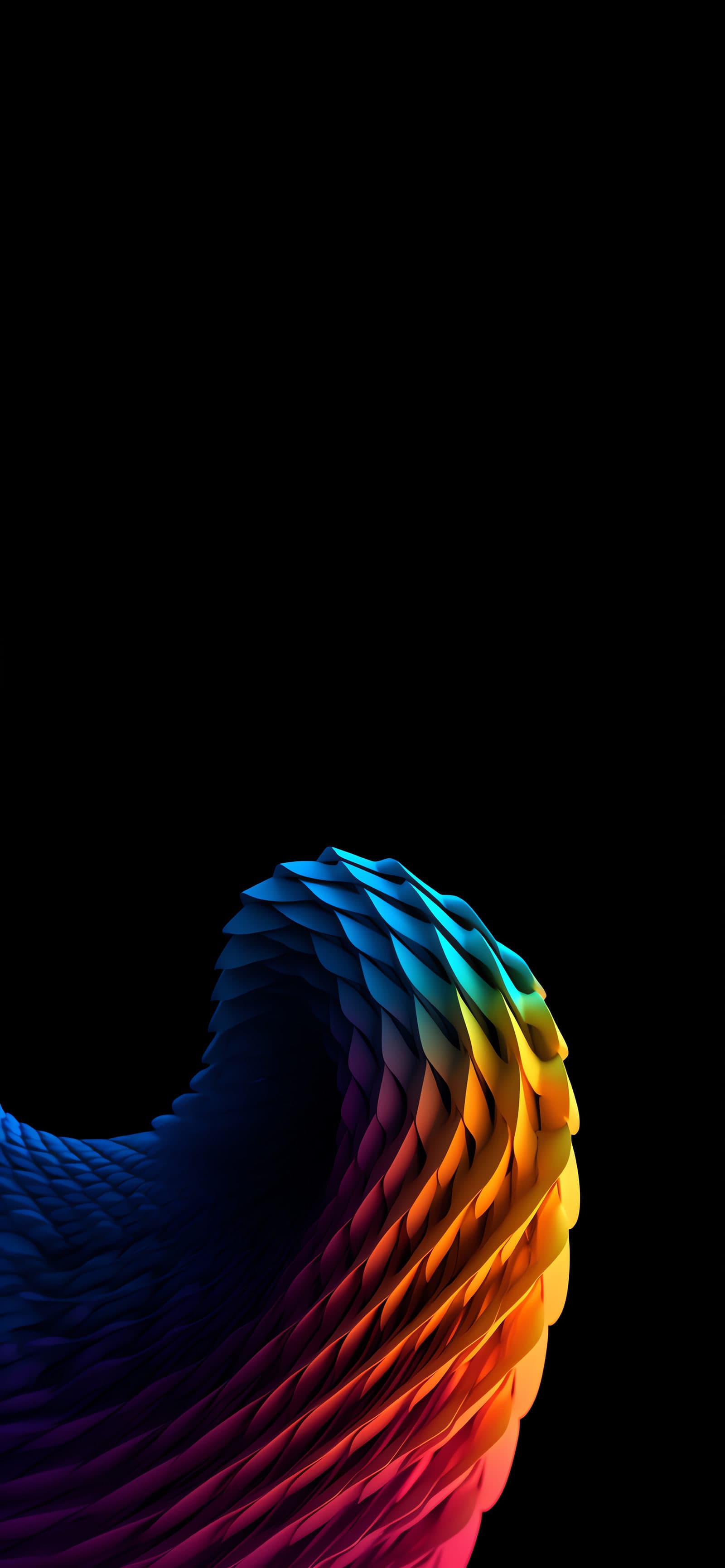 Rainbow Scale Wave - Pro phone wallpaper