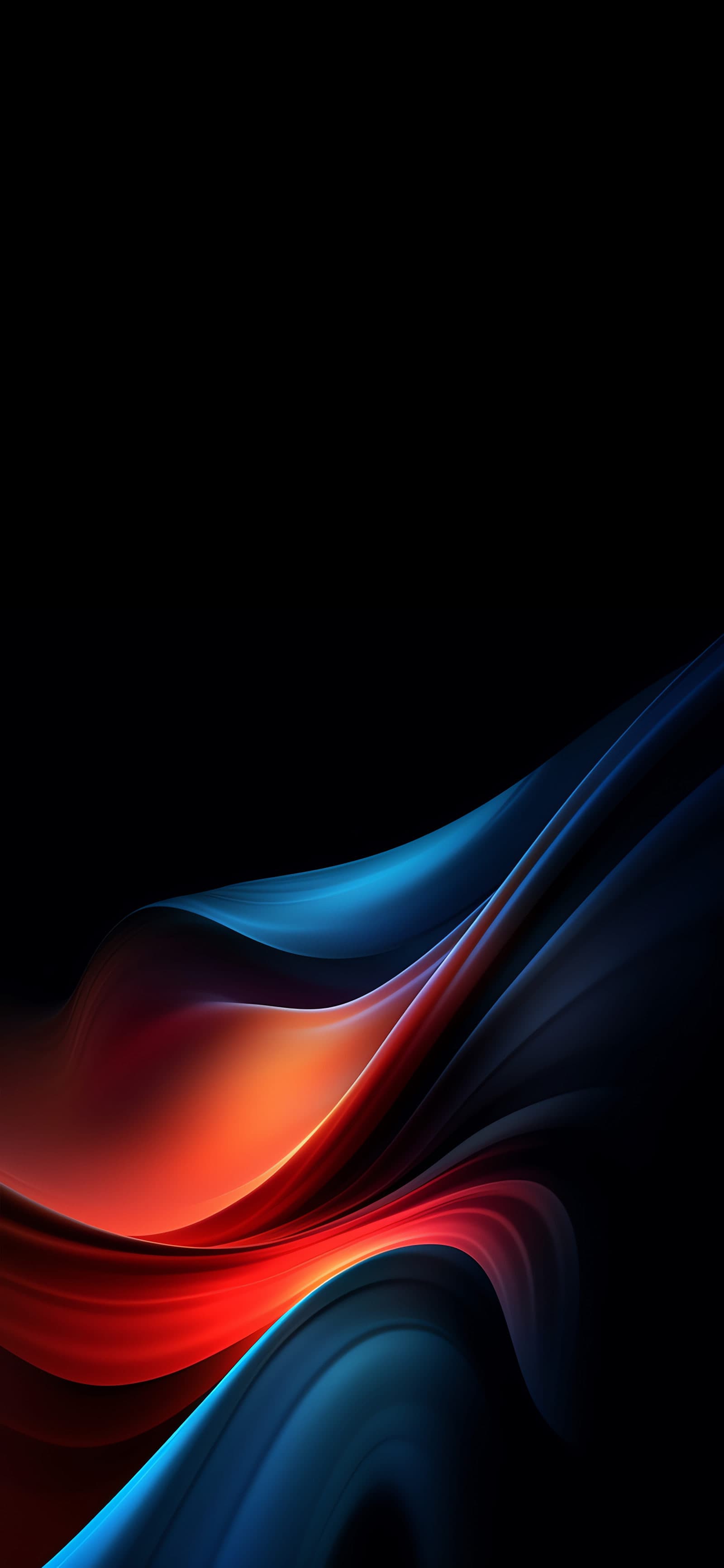 Luminous Flowing Curves - Pro phone wallpaper