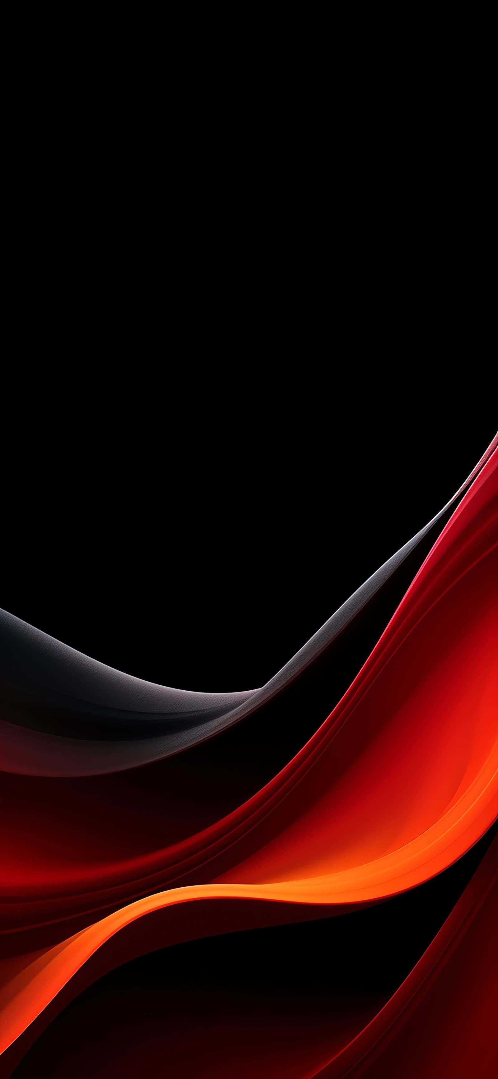 Fiery Dark Waves - Pro phone wallpaper