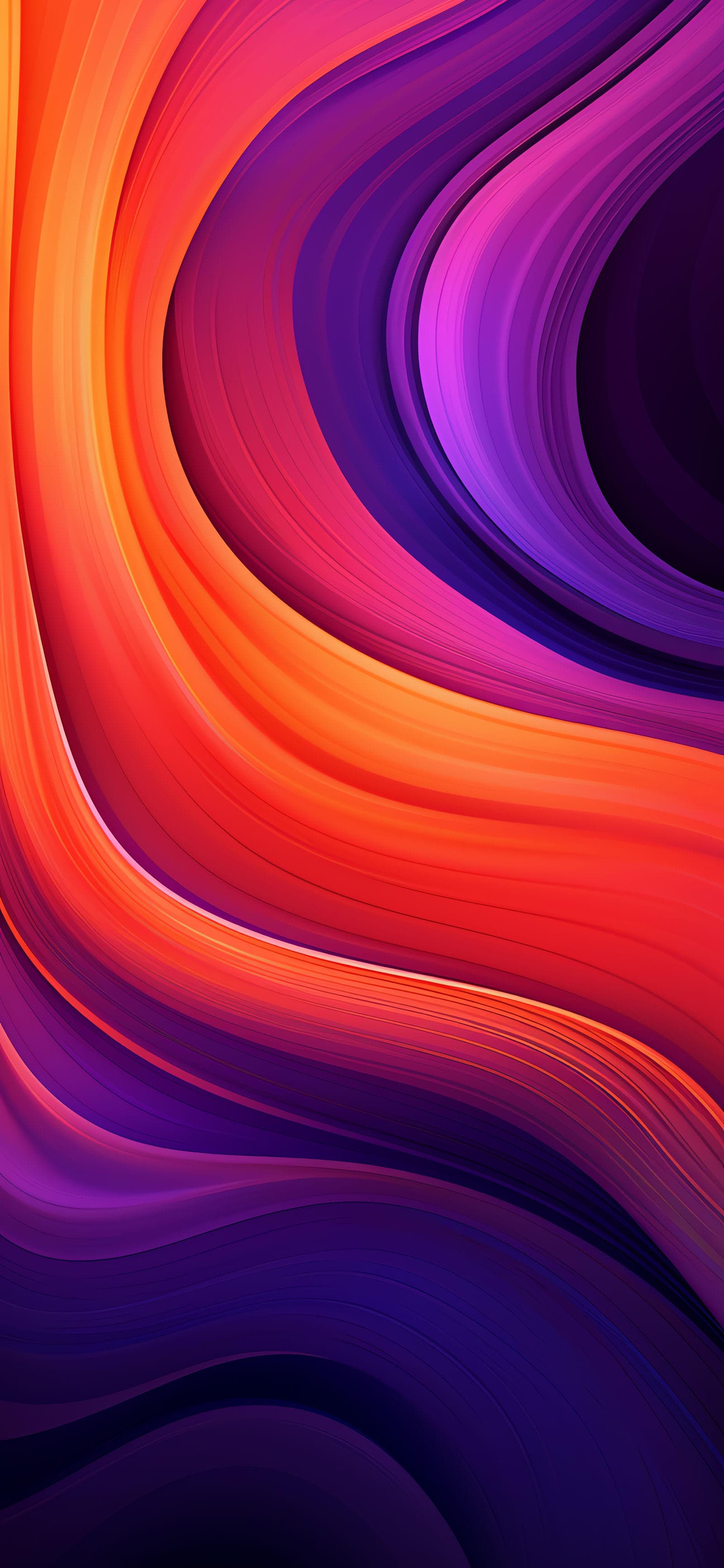 Curved Color Flow - Pro phone wallpaper