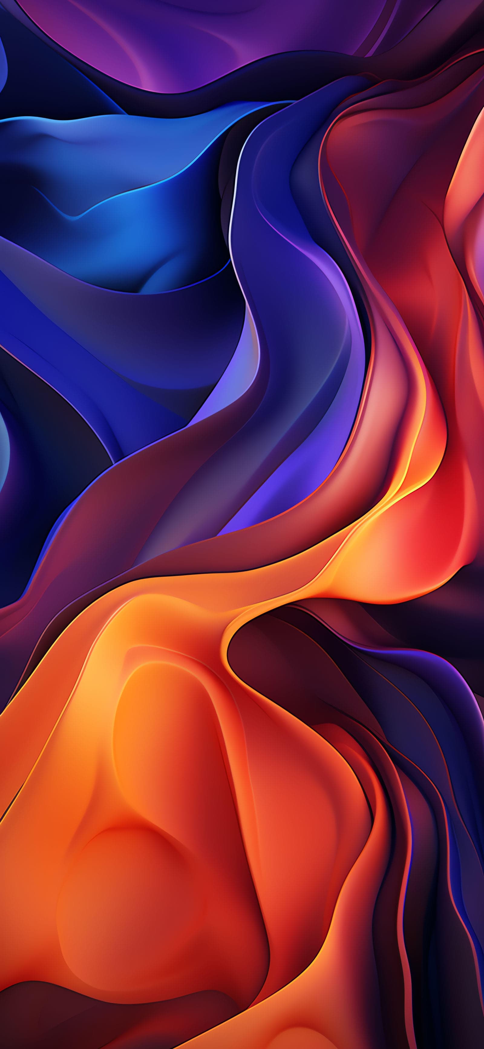 Fluid Color Waves - Pro phone wallpaper