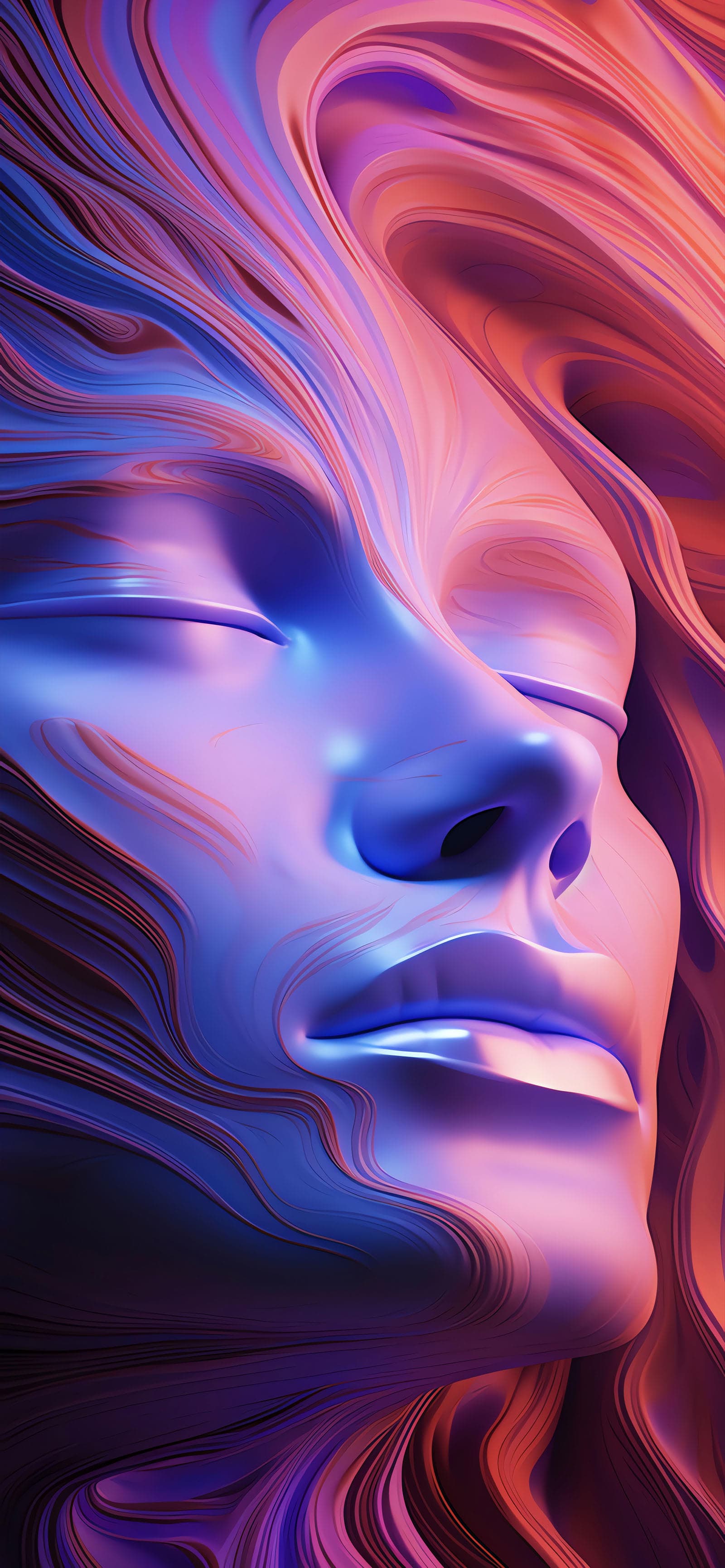 Dreamy Face Sculpture - Pro phone wallpaper