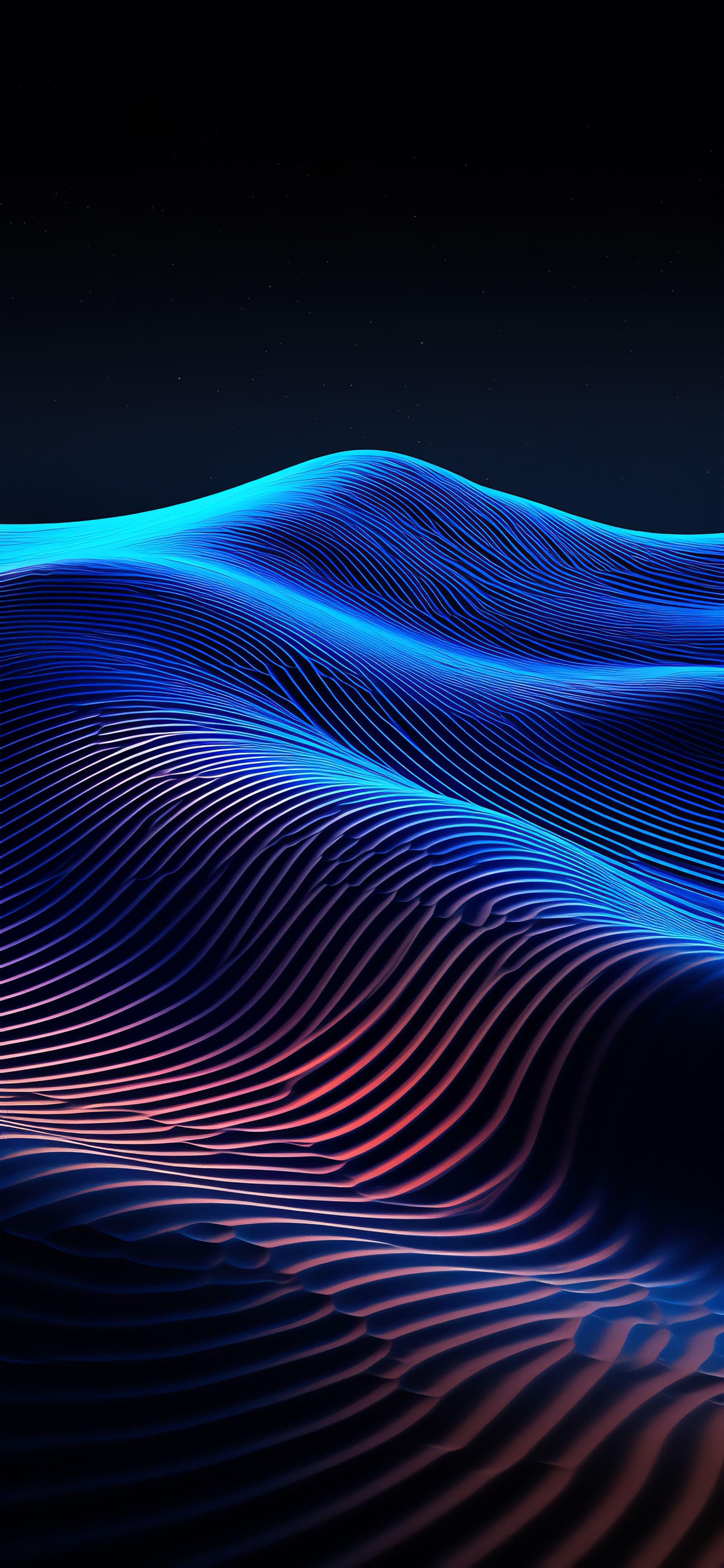 Gradient Waves - Pro phone wallpaper