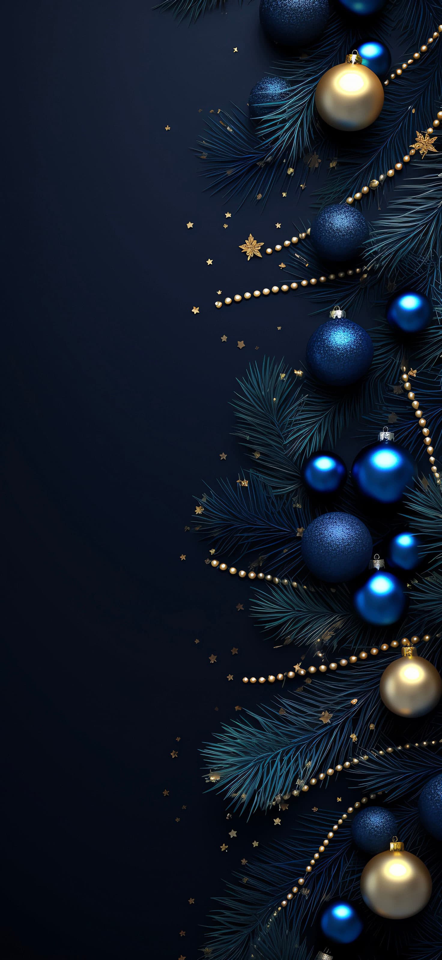 Blue Christmas Elegance - Pro phone wallpaper