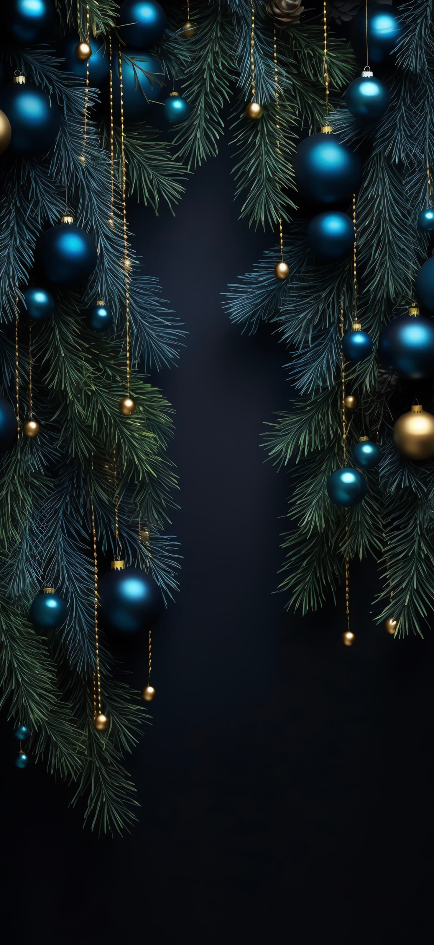 Christmas Ornament Garland - Pro phone wallpaper