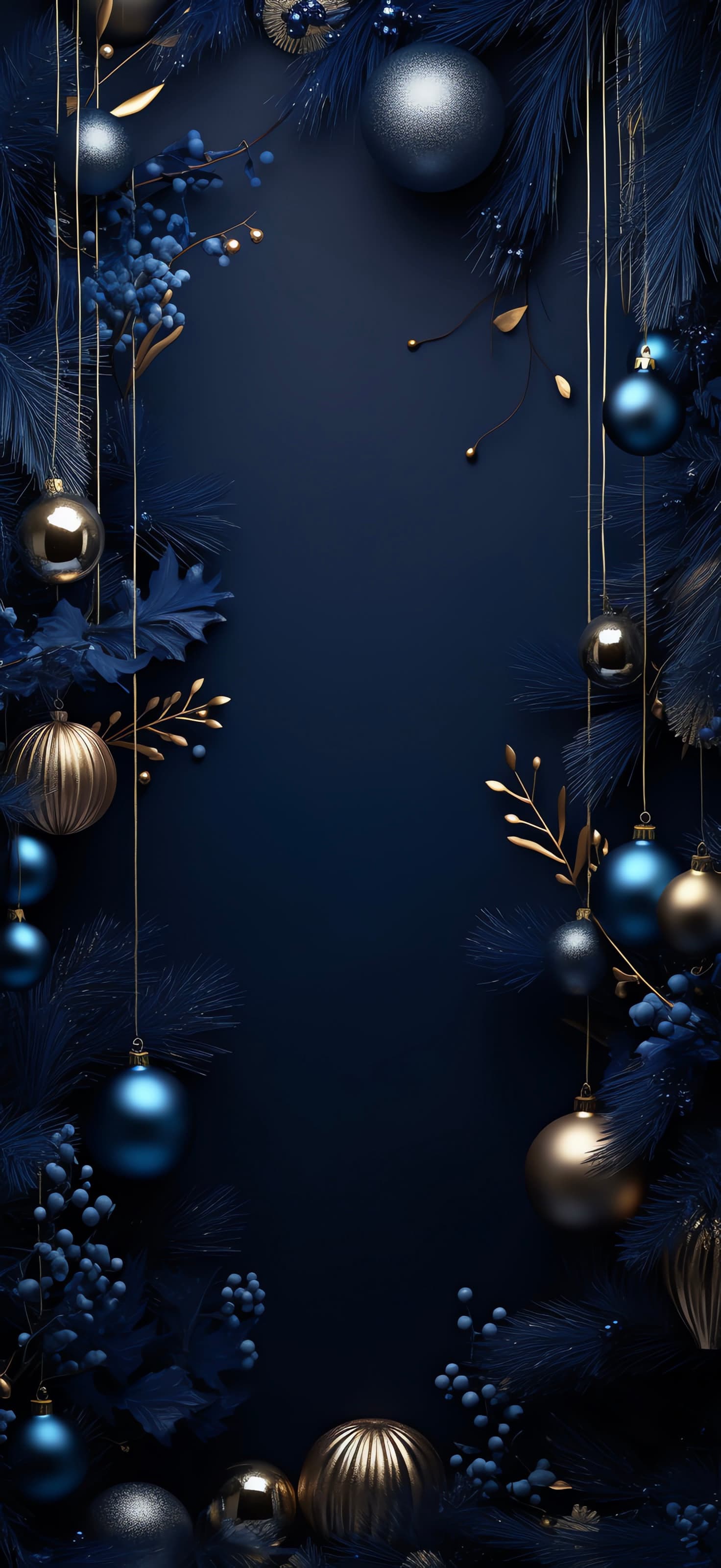 Elegant Christmas Ornaments - Pro phone wallpaper