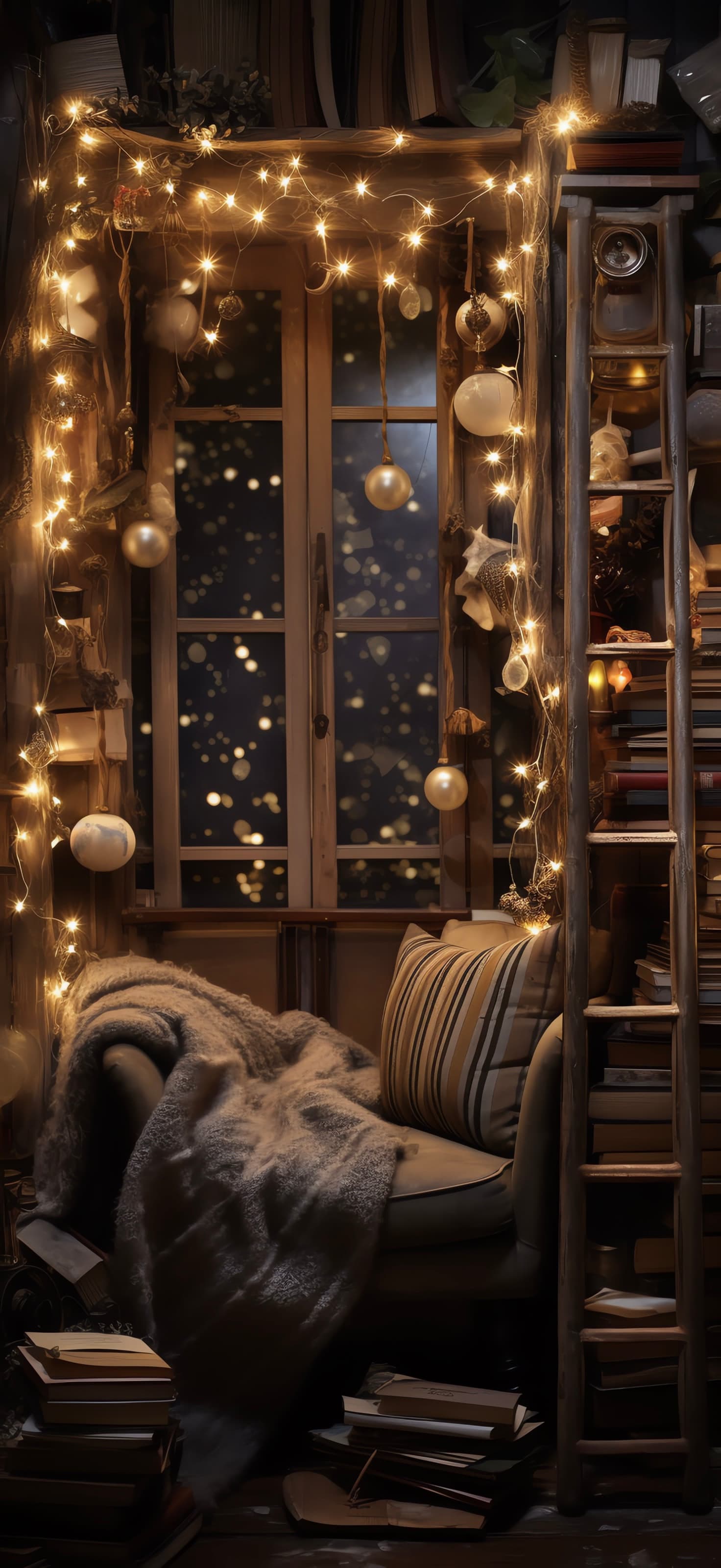 Cozy Christmas Nook - Pro phone wallpaper