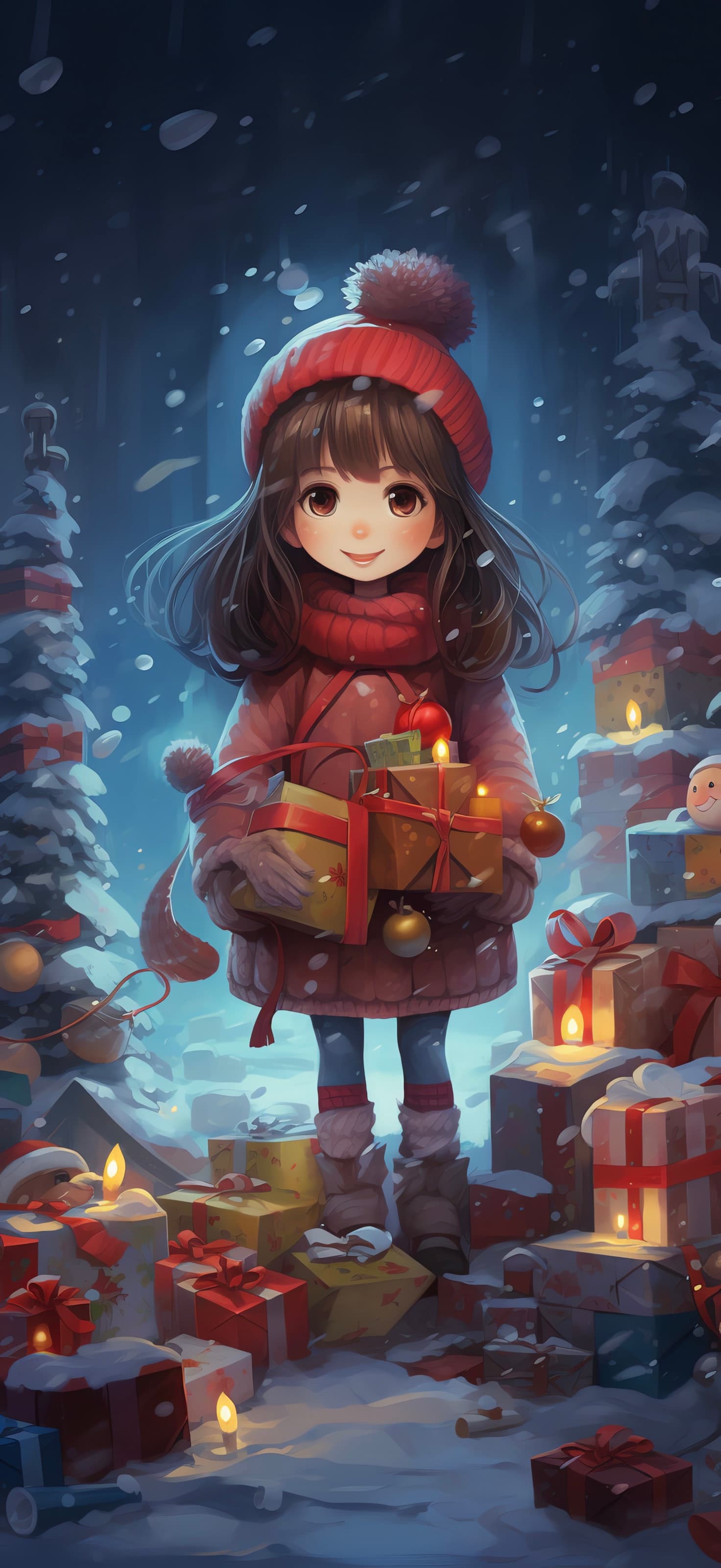 Girl with Gifts - Pro phone wallpaper