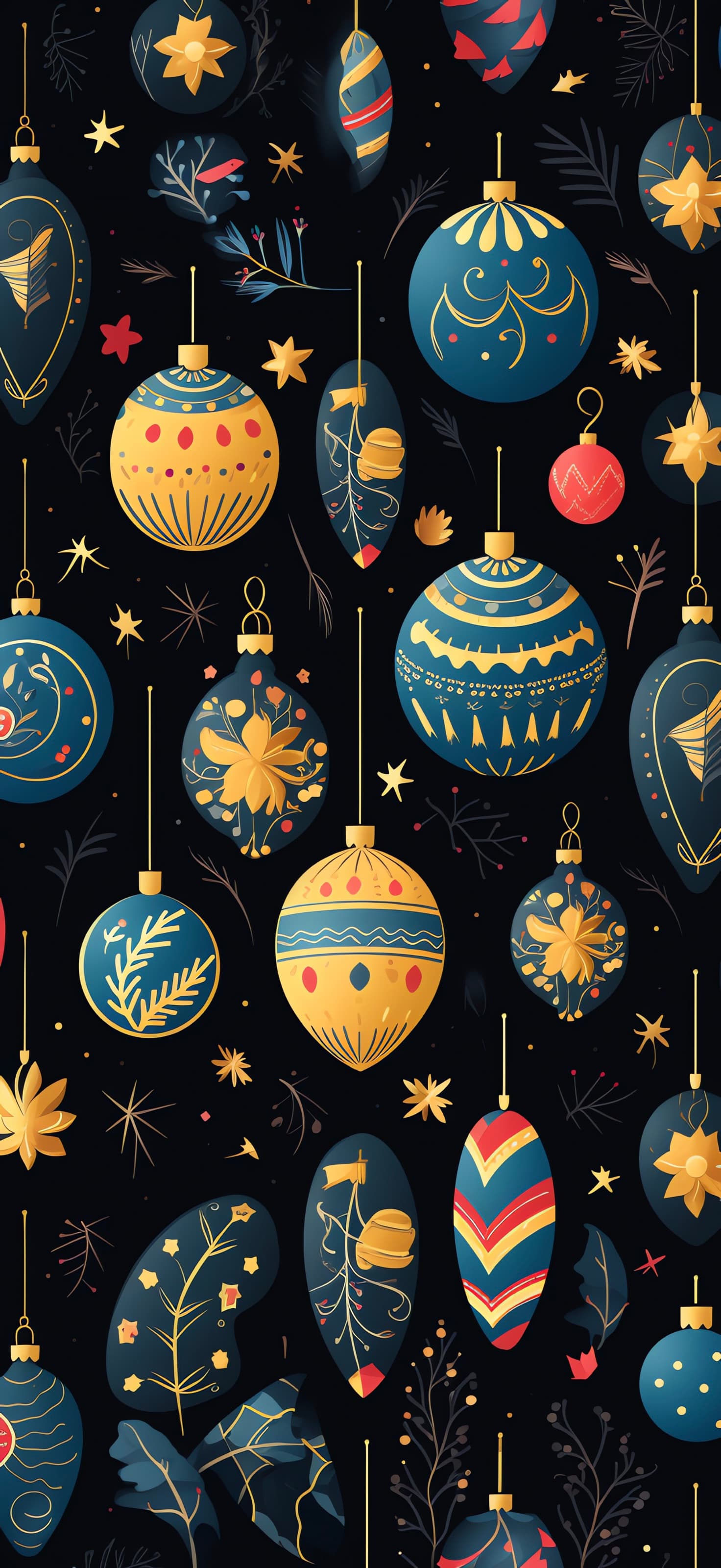 Festive Ornament Pattern - Pro phone wallpaper