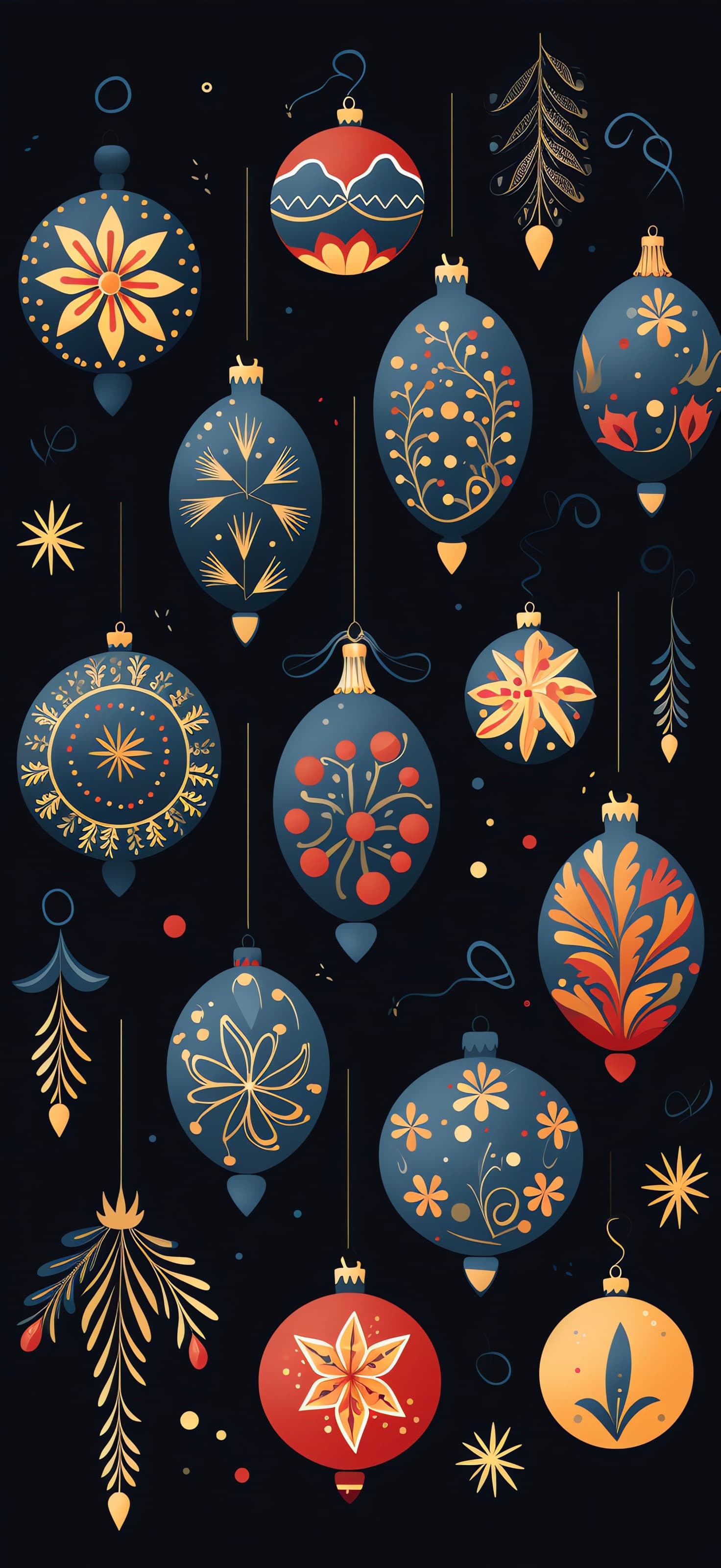 Ornamental Holiday Cheer - Pro phone wallpaper