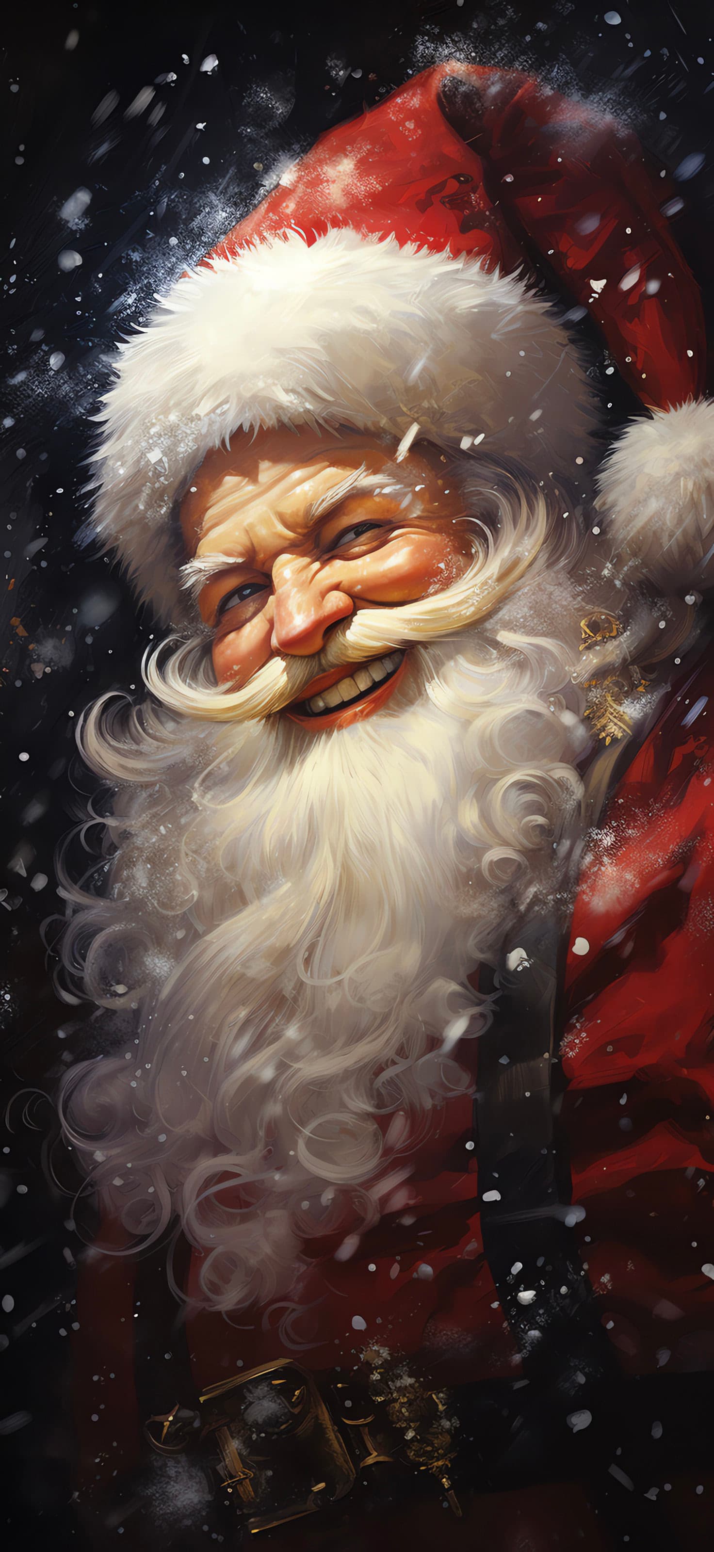 Jolly Santa Portrait - Pro phone wallpaper