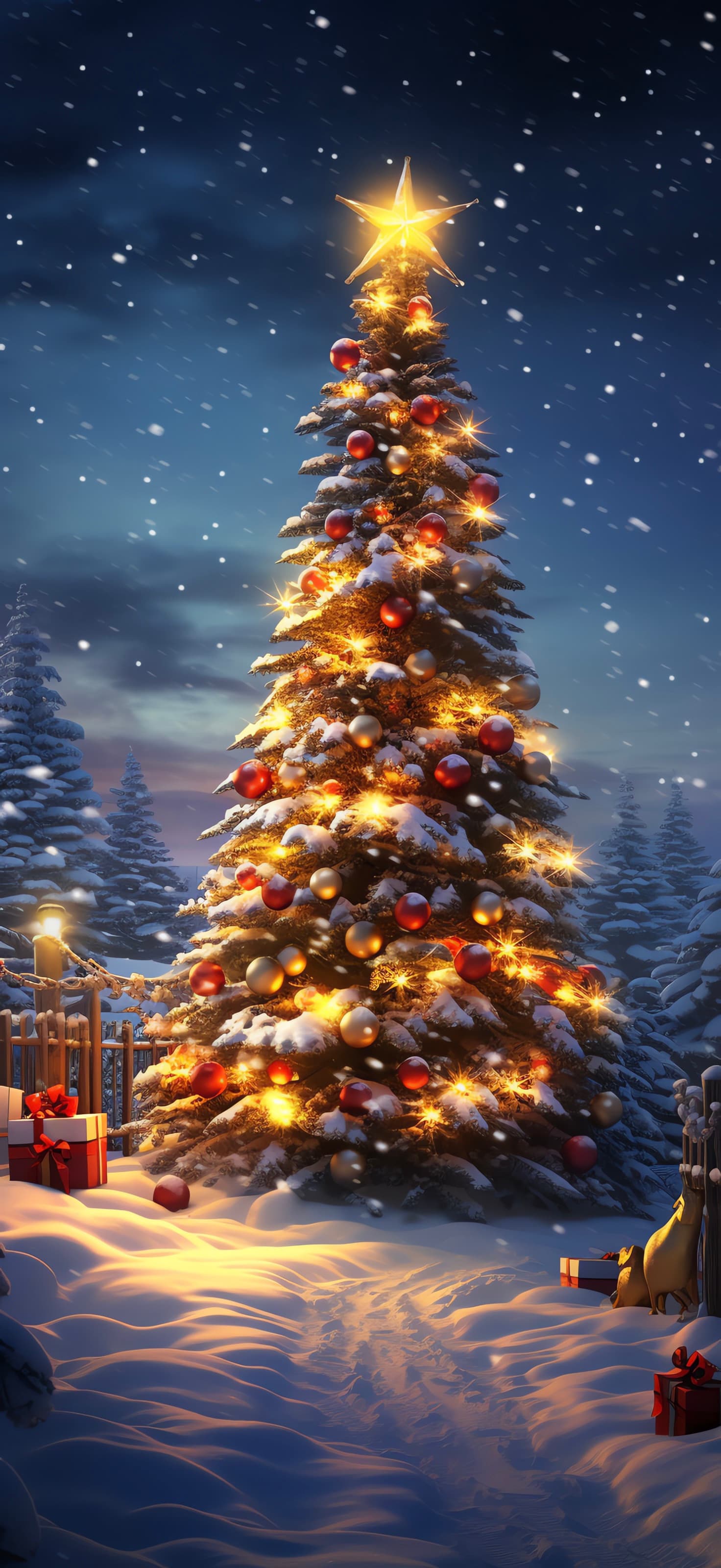 Winter Train Journey - Pro phone wallpaper