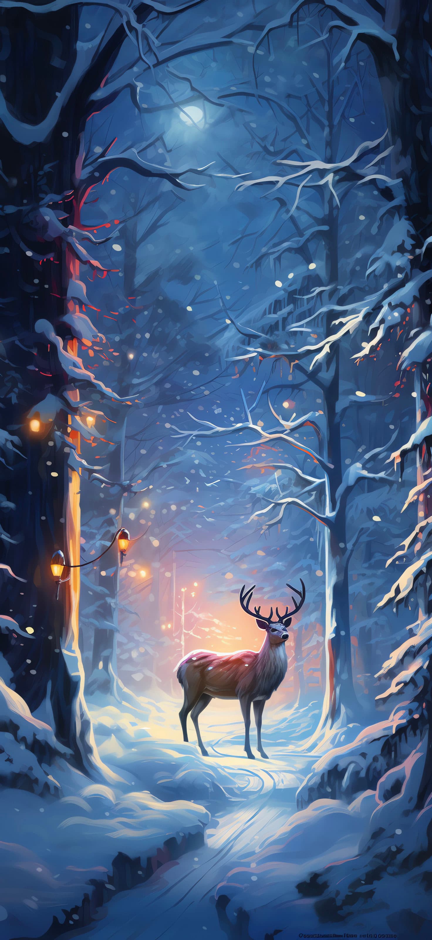 Snowy Train Journey - Pro phone wallpaper