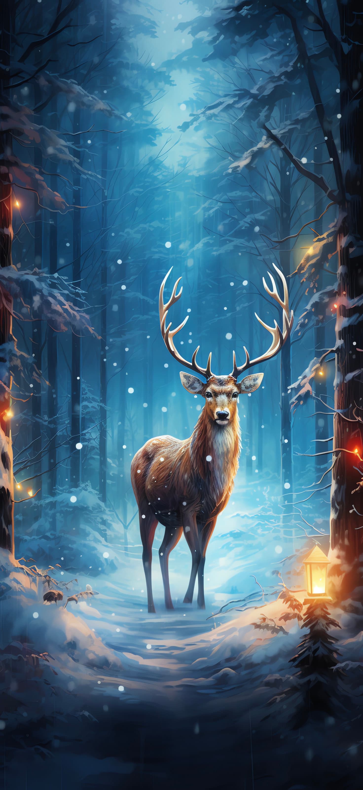 Snowy Christmas Town - Pro phone wallpaper