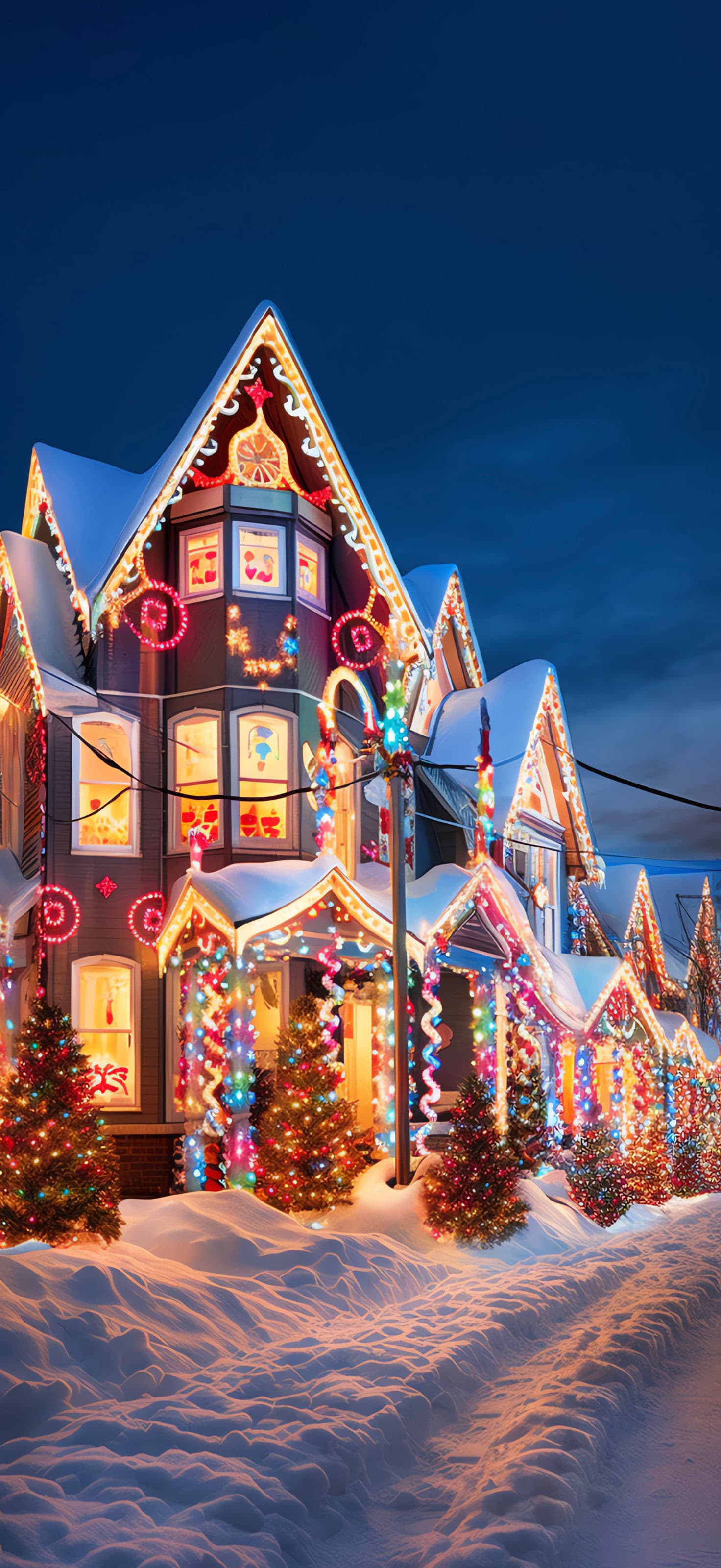 Festive Holiday Home - Pro phone wallpaper