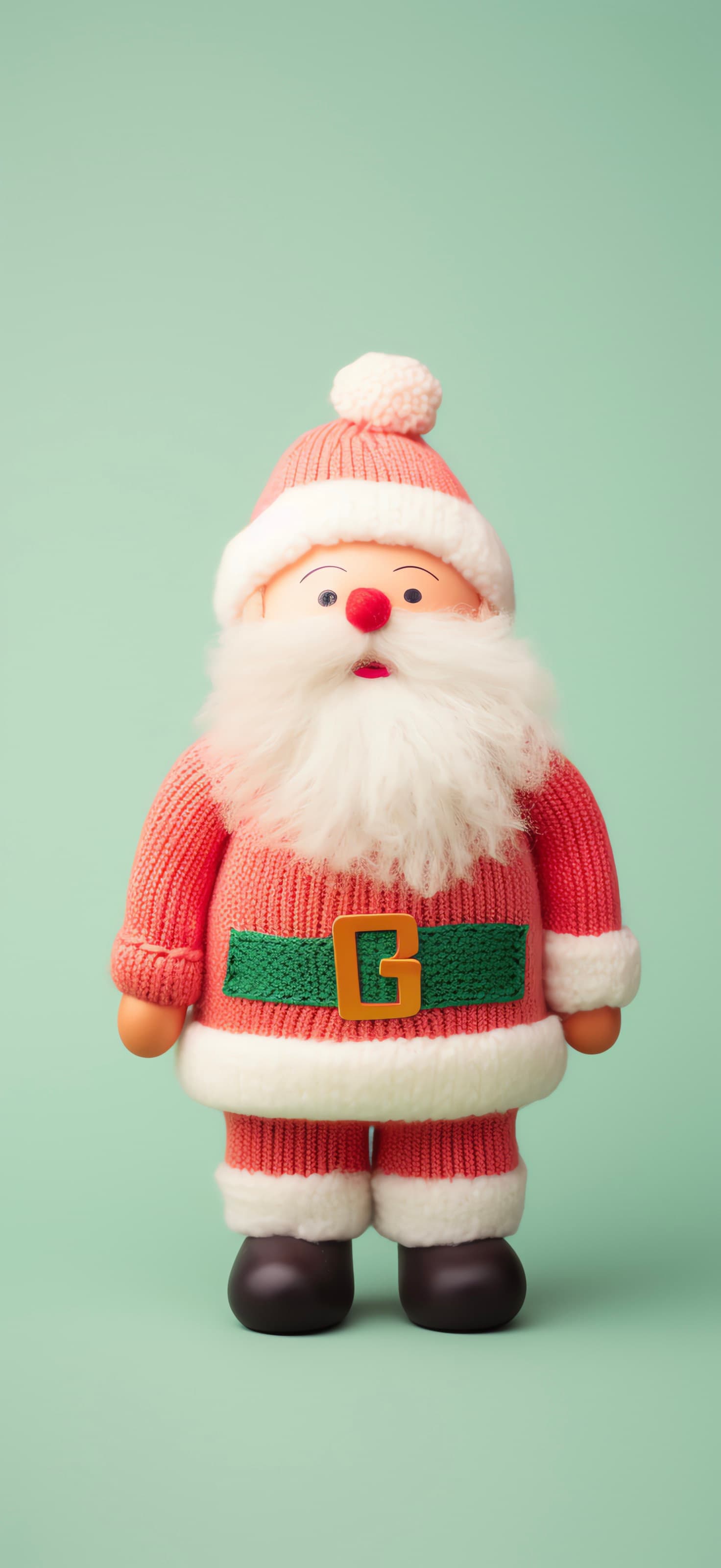 Knitted Santa - Pro phone wallpaper