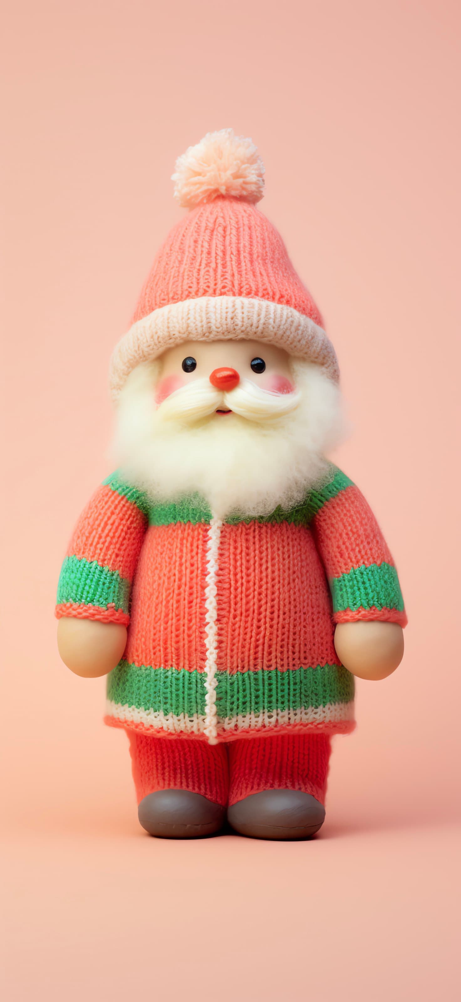 Knitted Santa Figure - Pro phone wallpaper