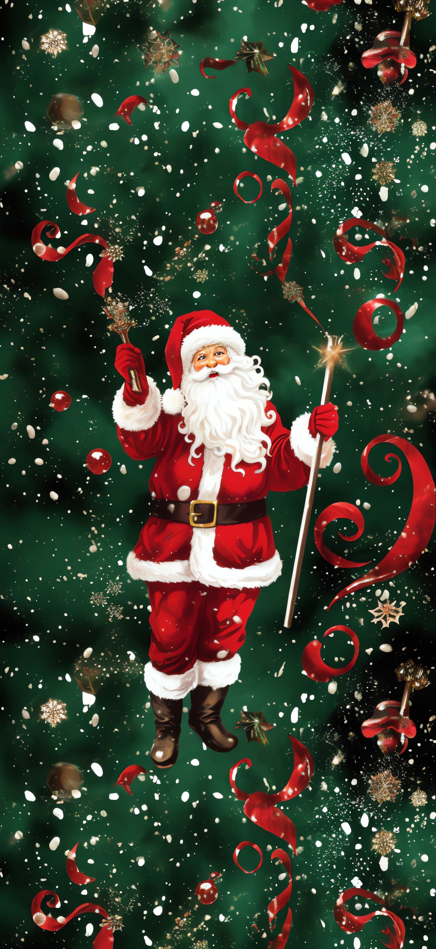 Festive Santa Claus - Pro phone wallpaper