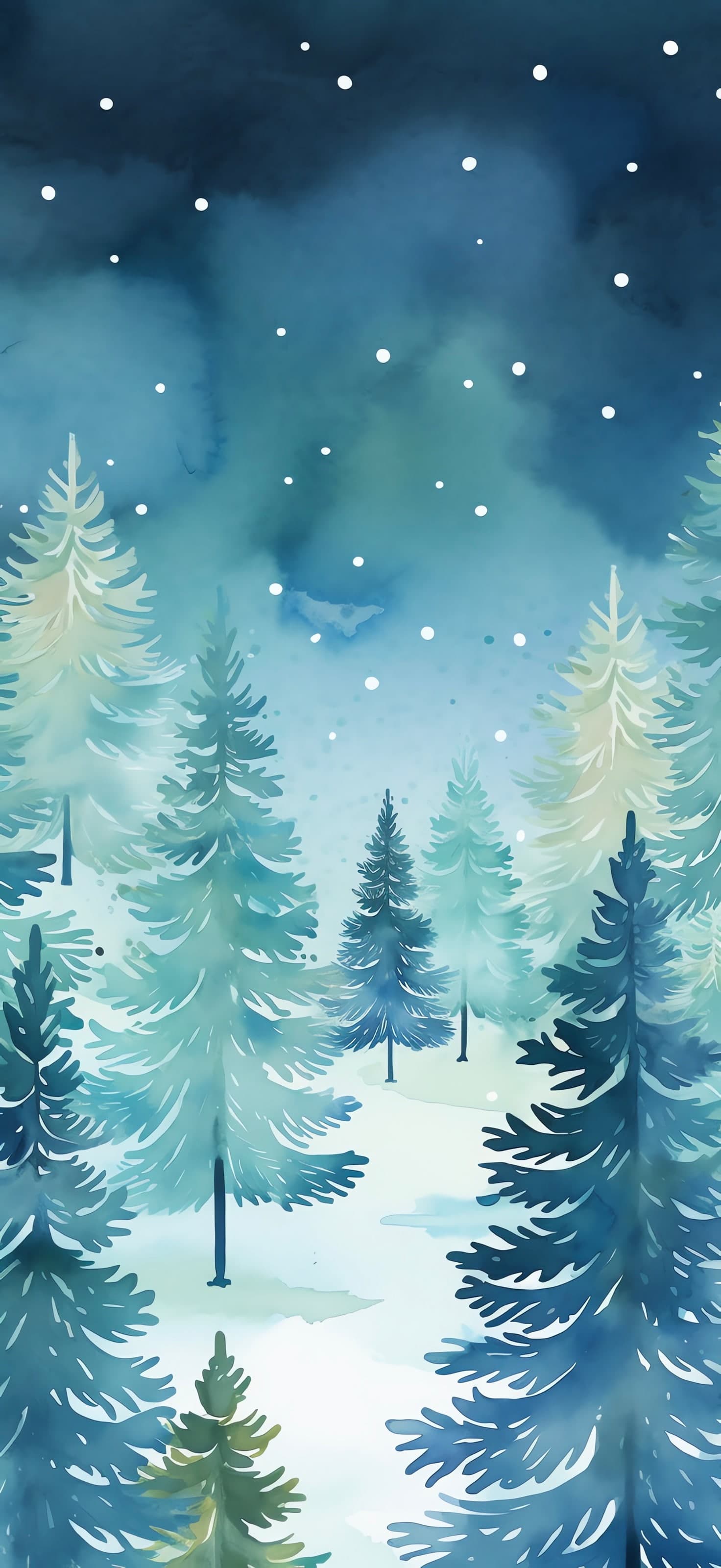Winter Forest Scene - Pro phone wallpaper