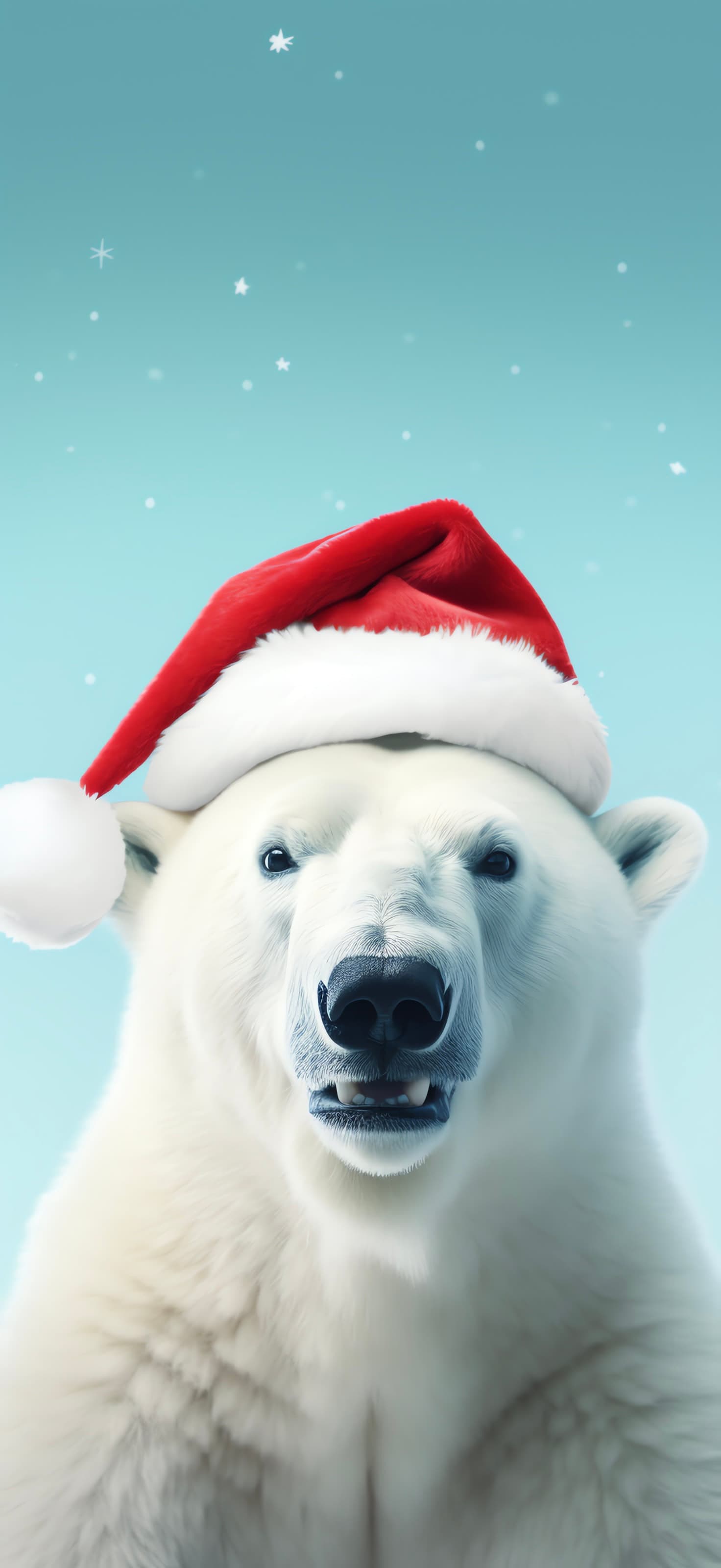 Polar Bear Christmas - Pro phone wallpaper