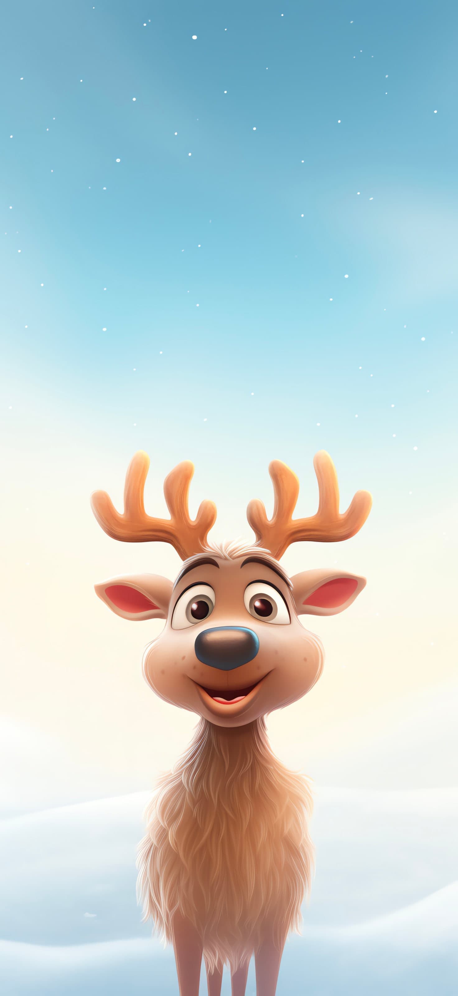 Smiling Reindeer - Pro phone wallpaper