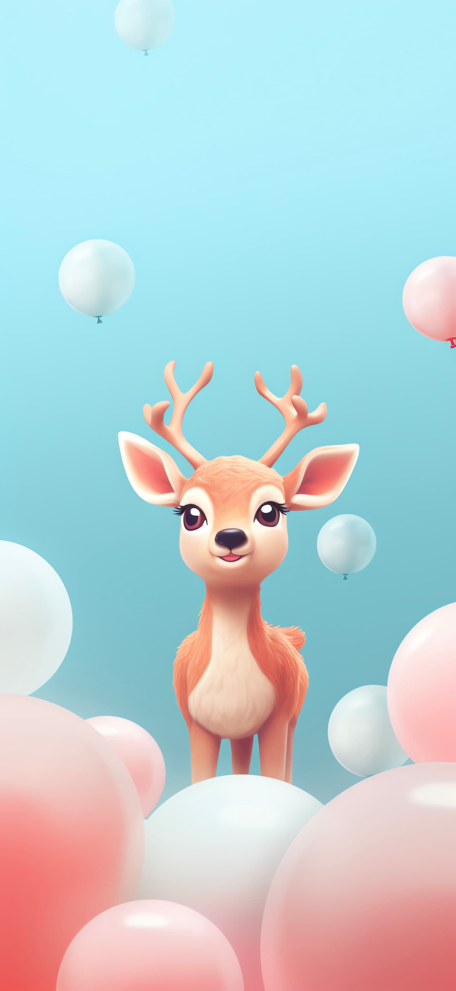 Balloon Deer - Pro phone wallpaper