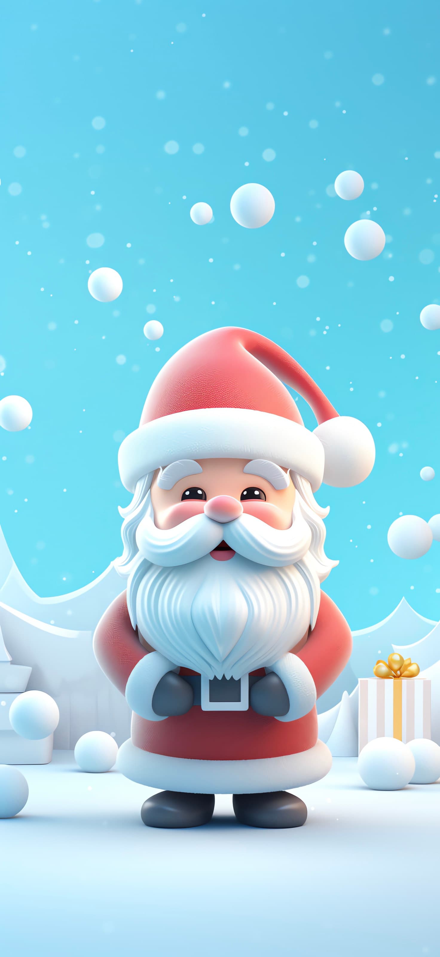 Santa Snow - Pro phone wallpaper