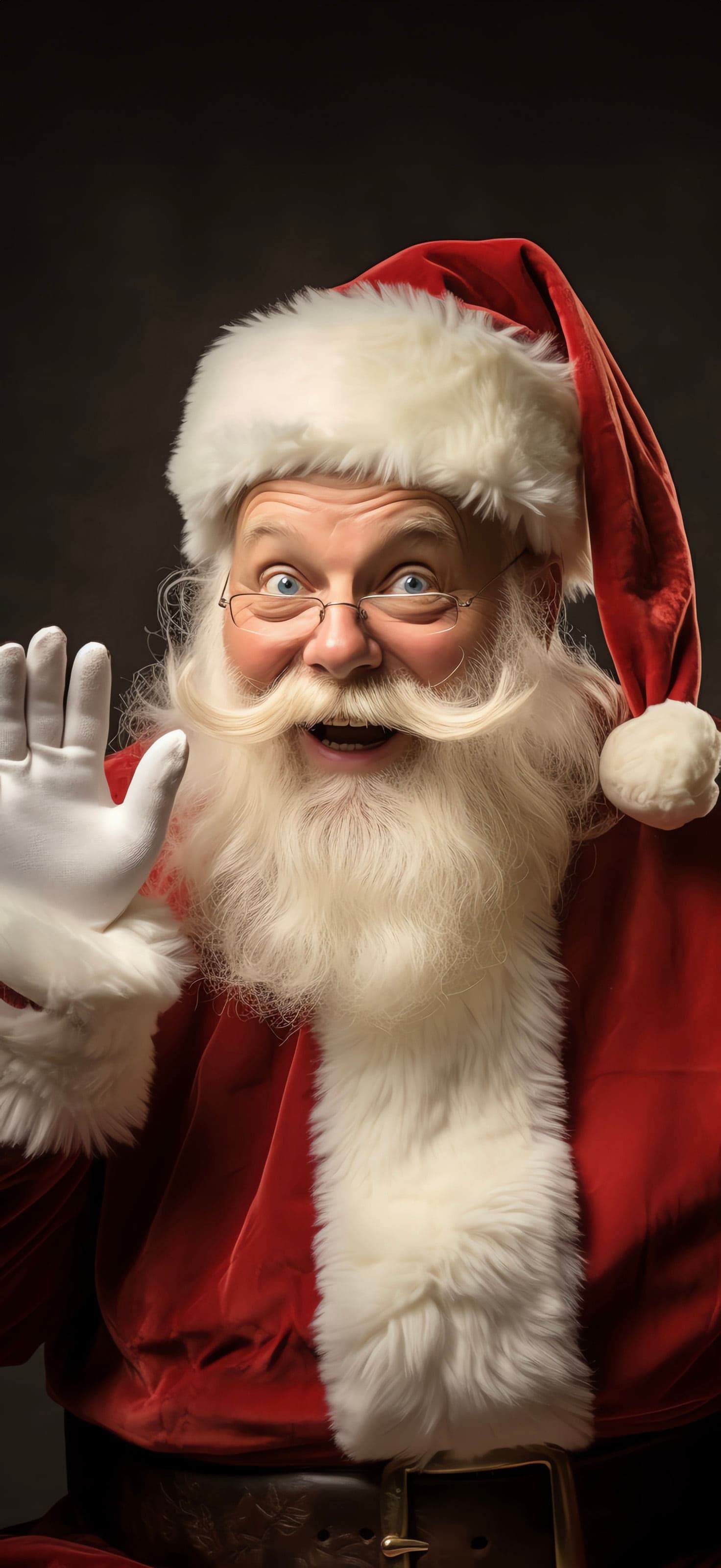 Waving Santa - Pro phone wallpaper