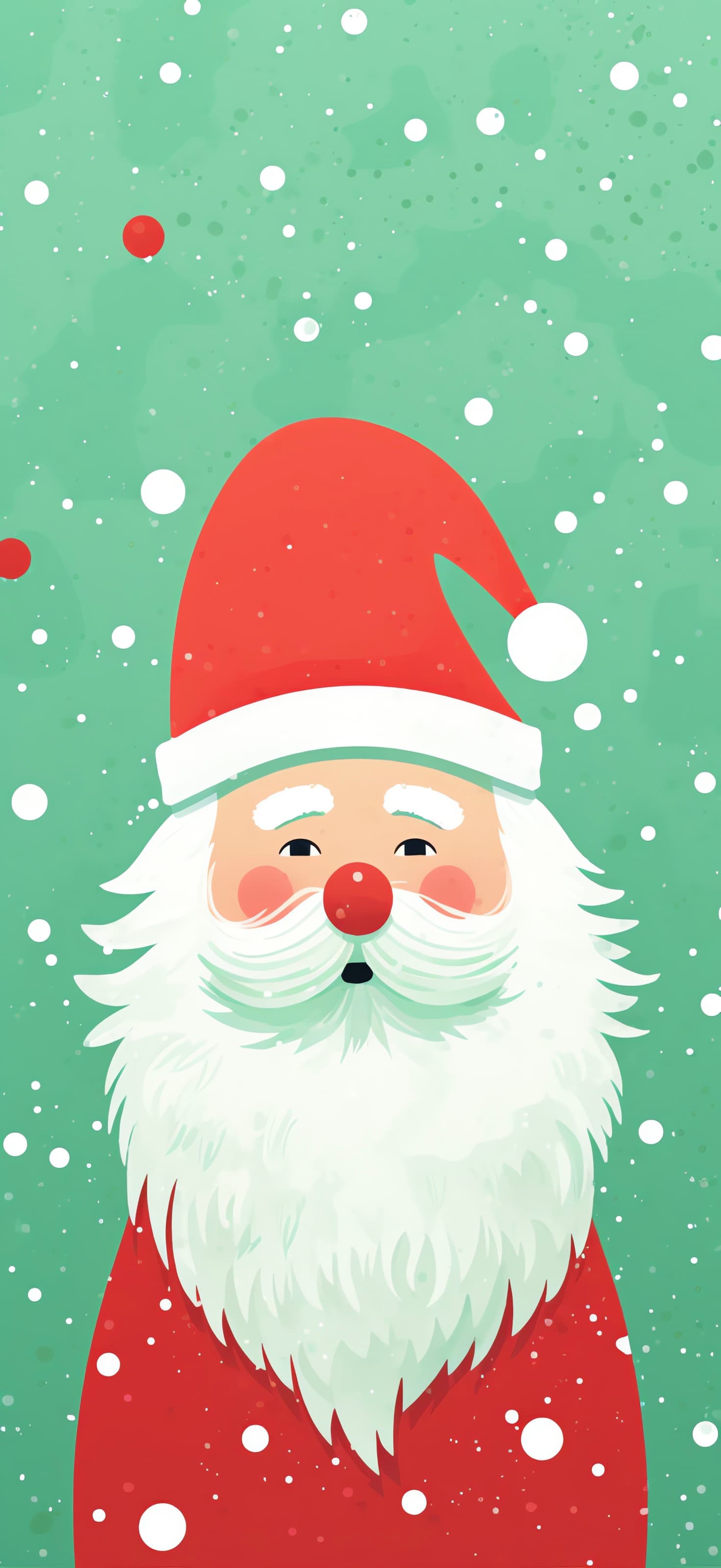 Cartoon Santa Snow - Pro phone wallpaper