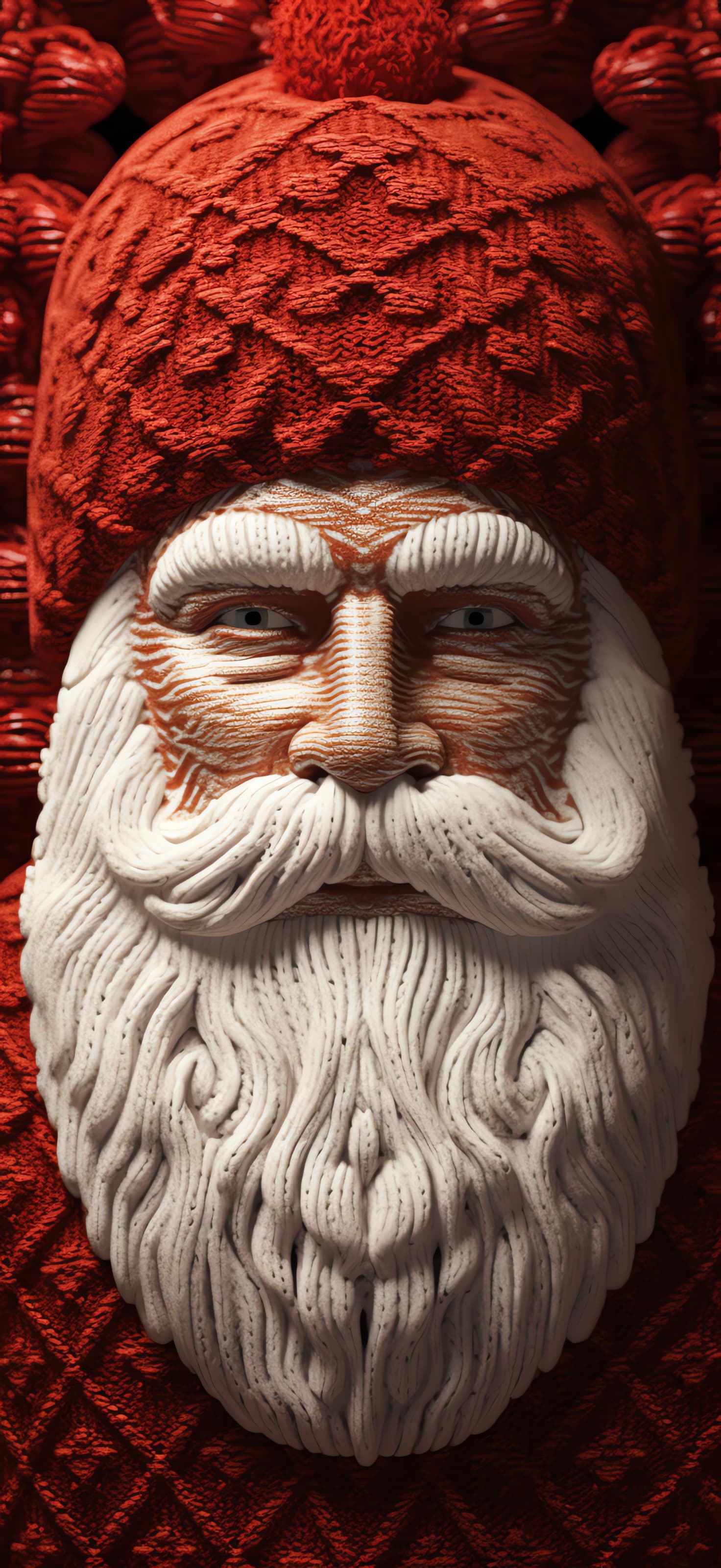 Knitted Santa - Pro phone wallpaper