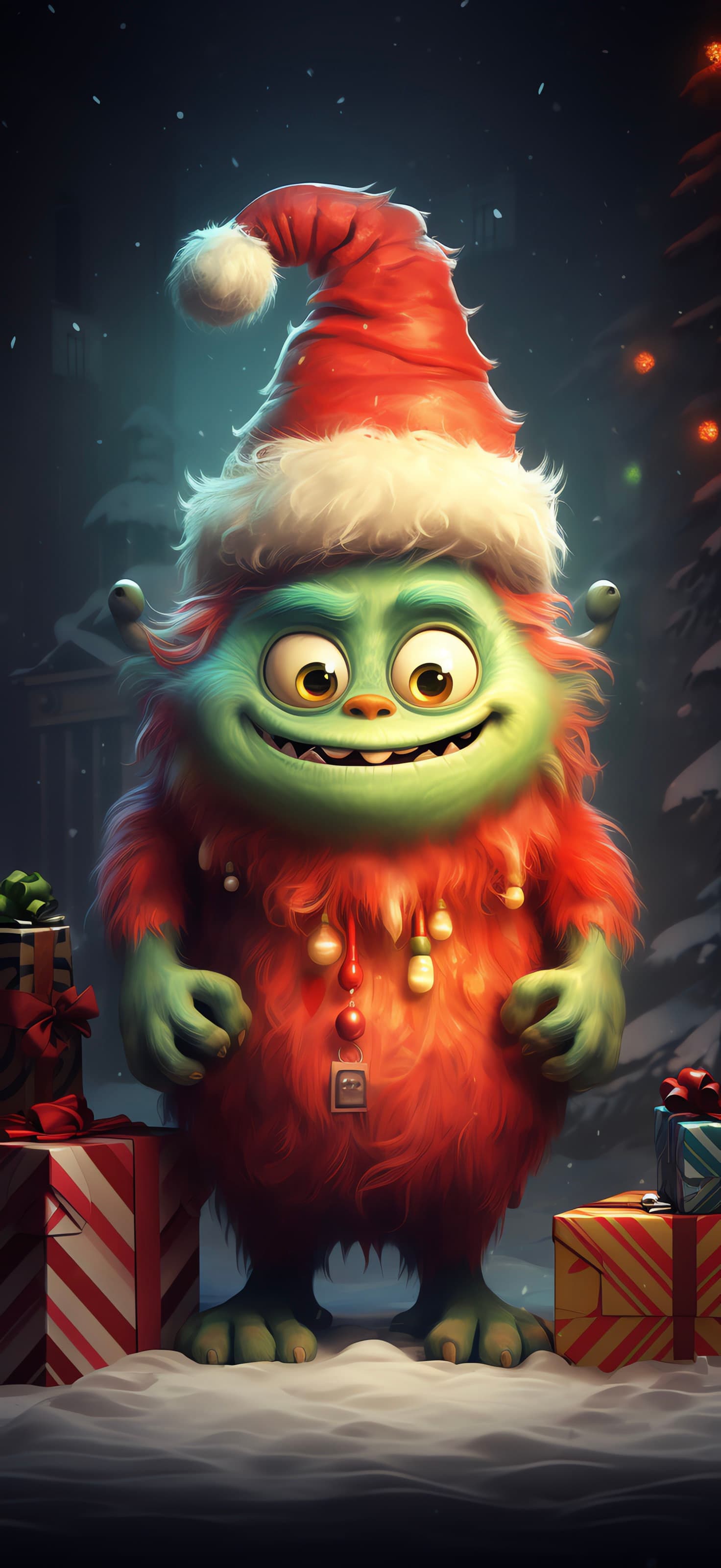 Festive Monster - Pro phone wallpaper