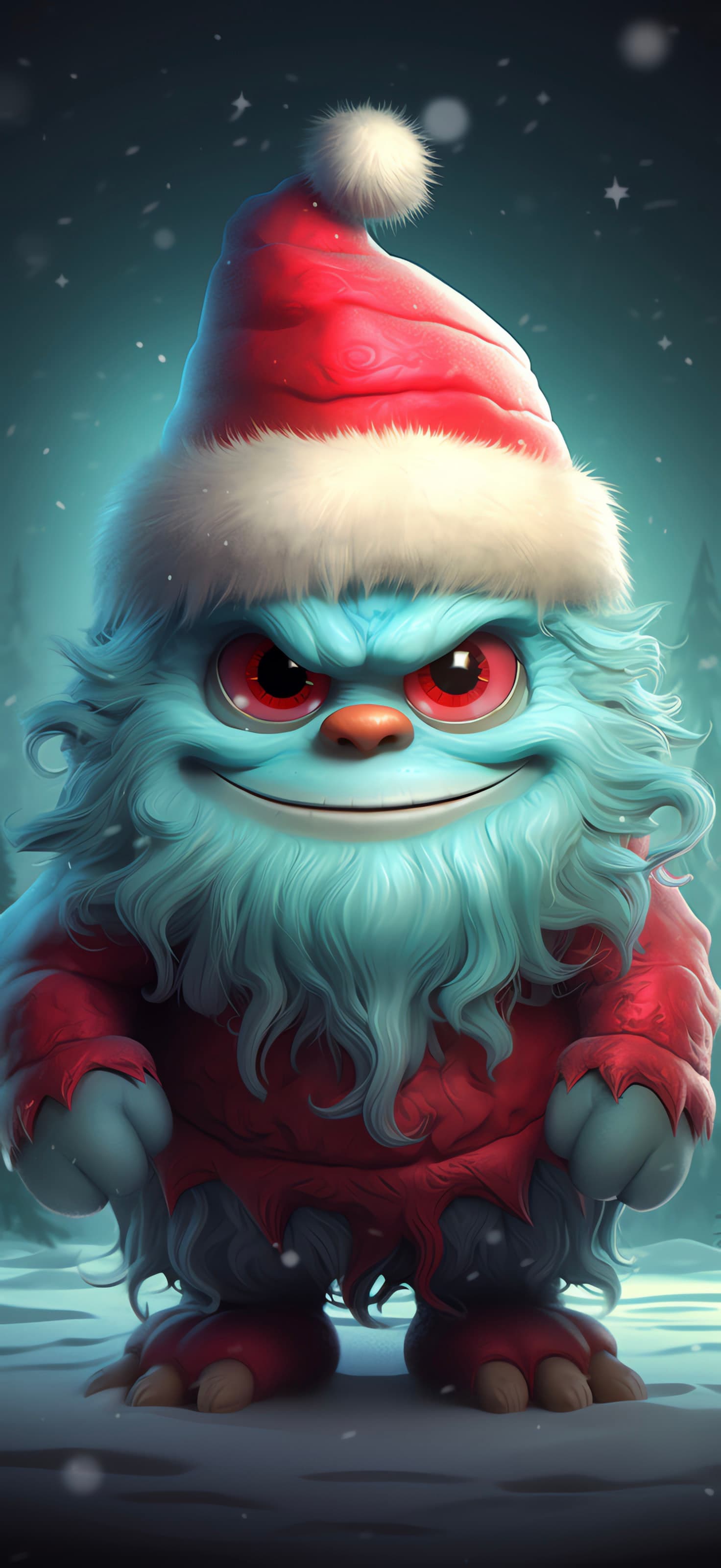 Yeti Claus - Pro phone wallpaper