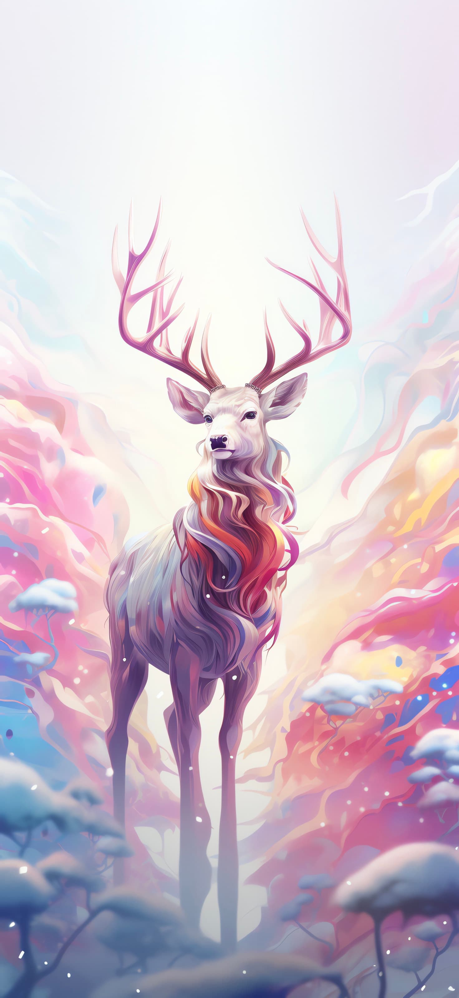 Rainbow Reindeer - Pro phone wallpaper