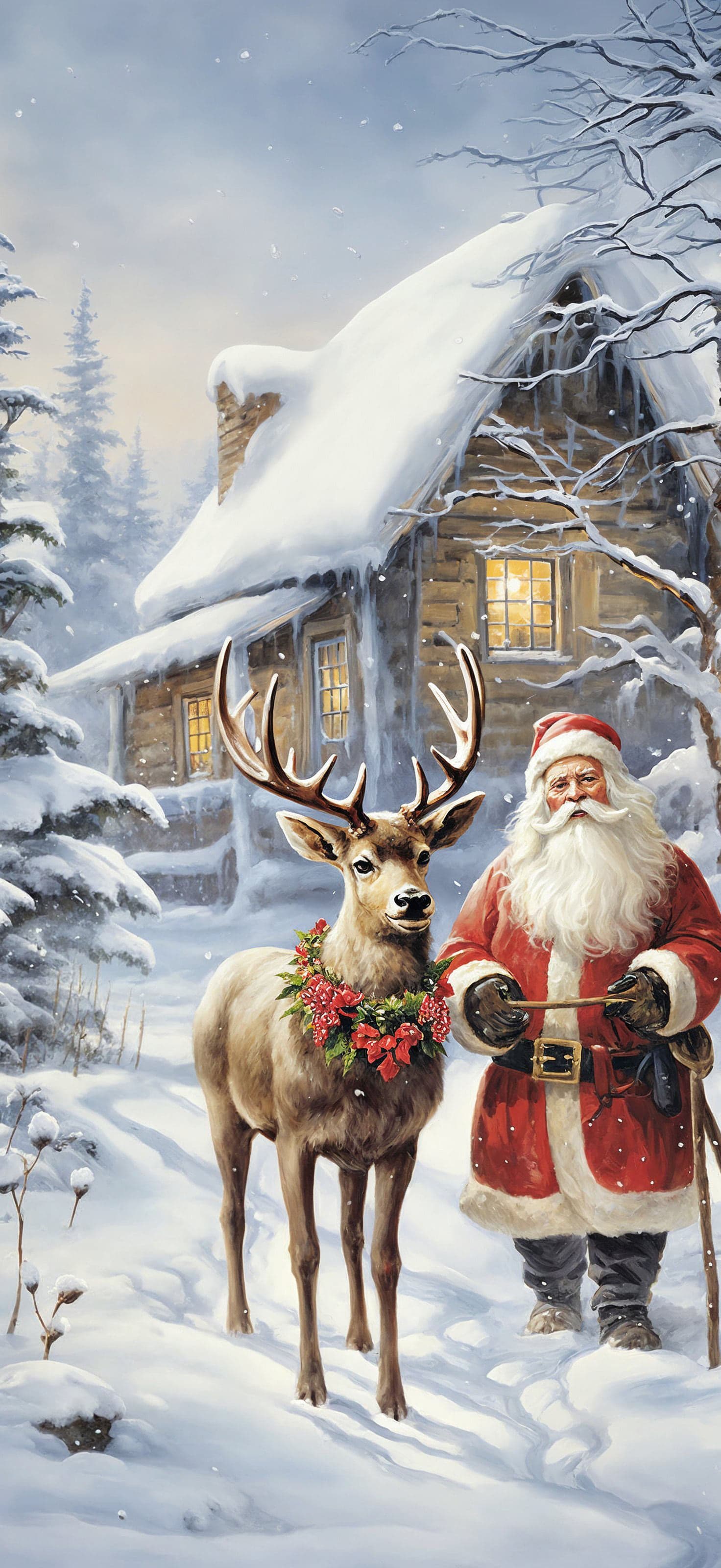 Santa's Arrival - Pro phone wallpaper