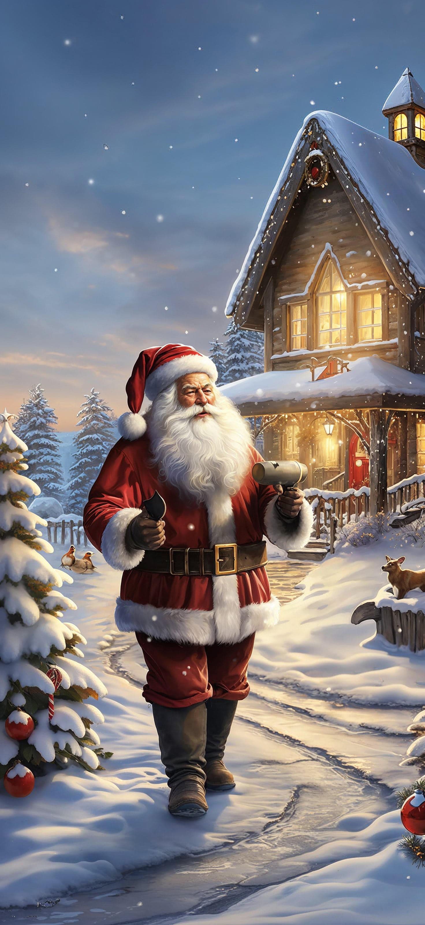 Santa's Workshop - Pro phone wallpaper