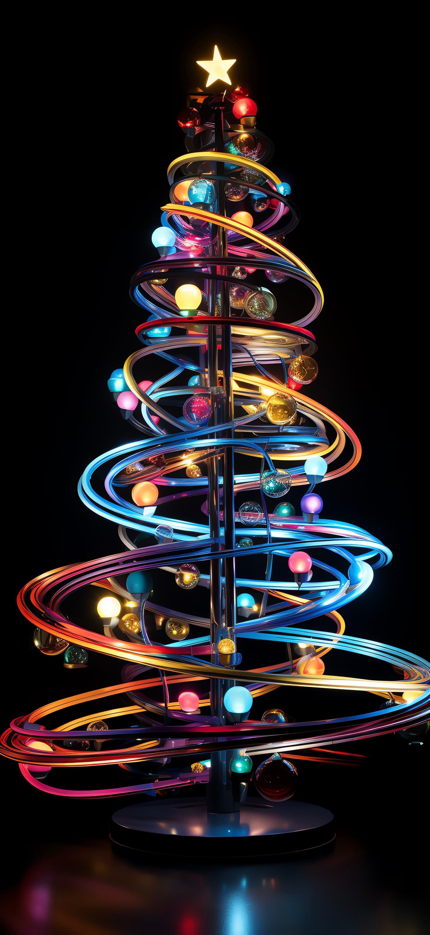 Neon Christmas - Pro phone wallpaper