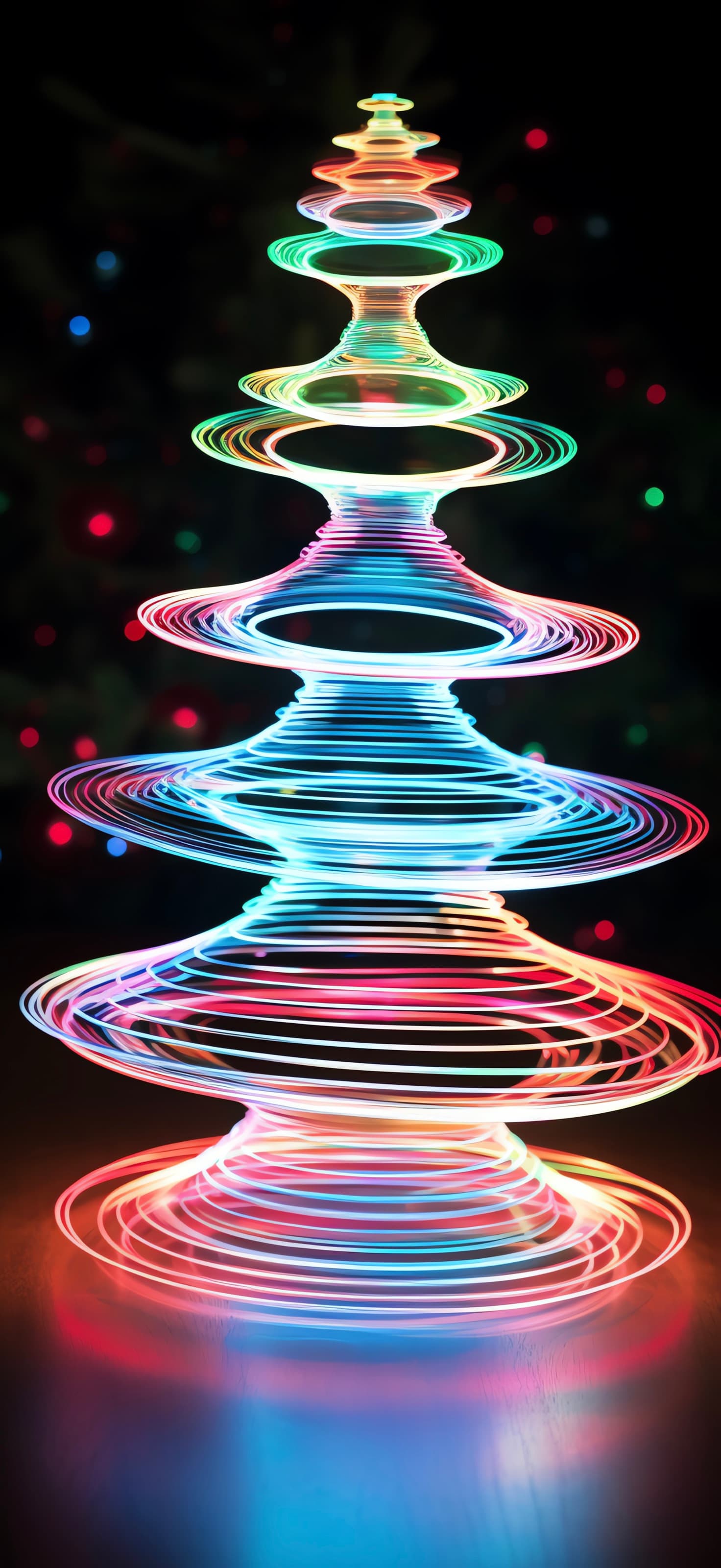 Light Painted Tree - Pro phone wallpaper
