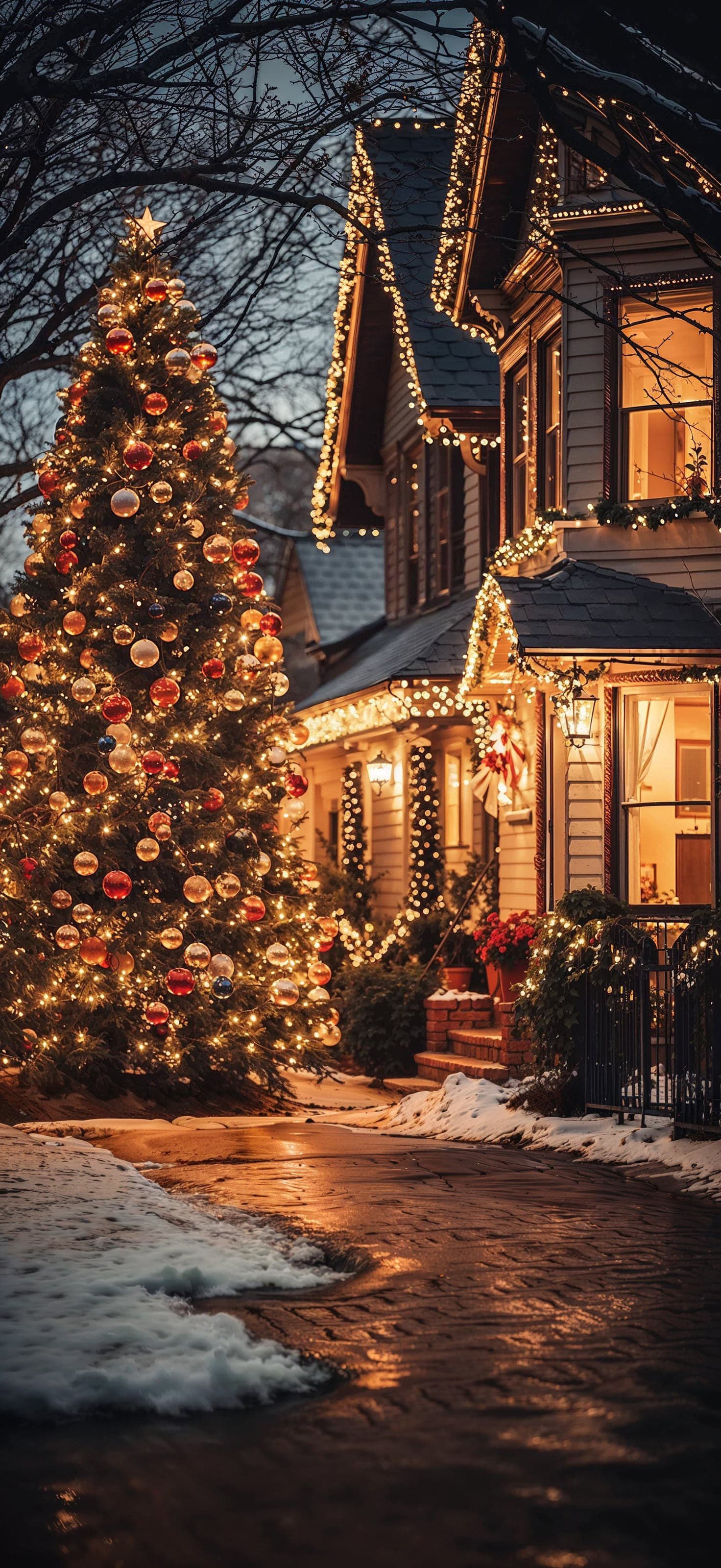 Christmas Home Glow - Pro phone wallpaper