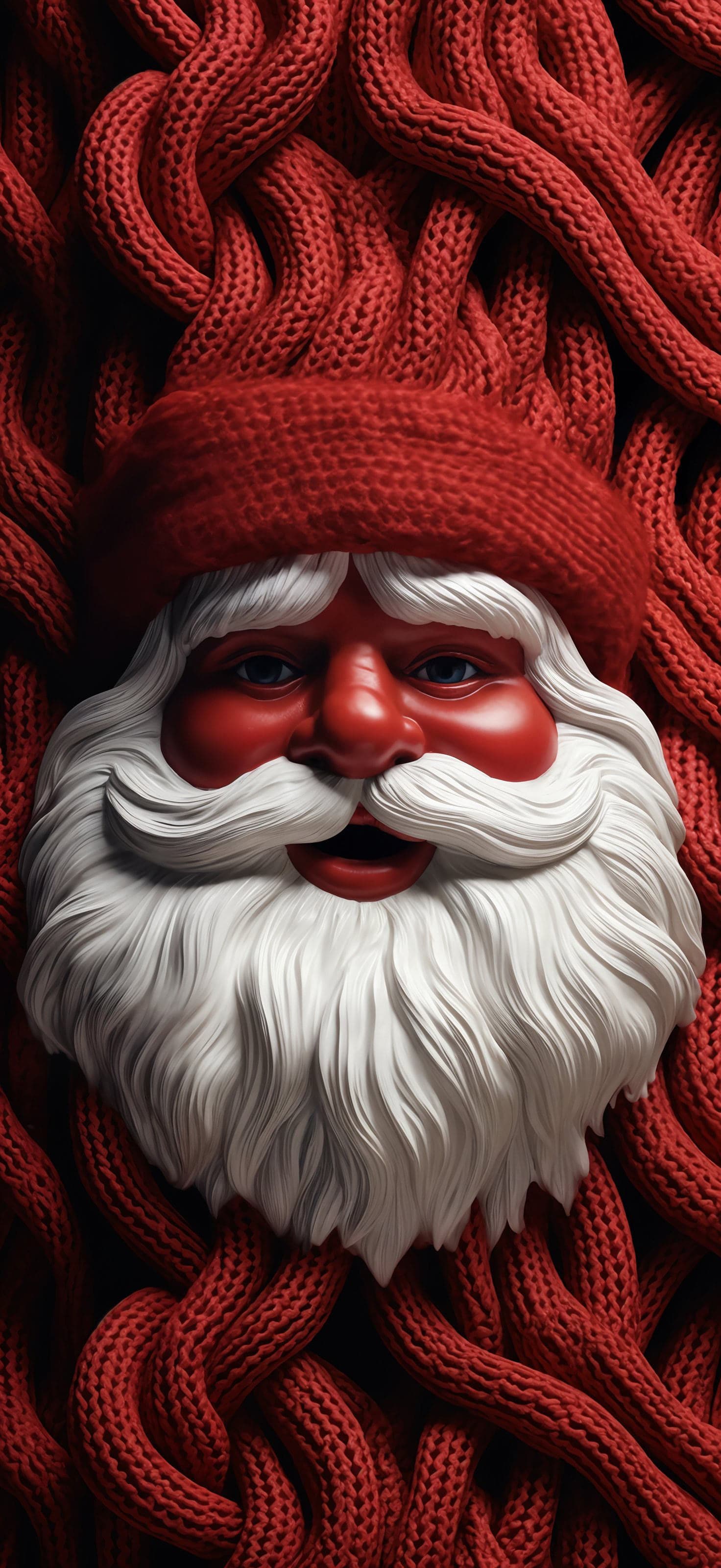Knitted Santa - Pro phone wallpaper